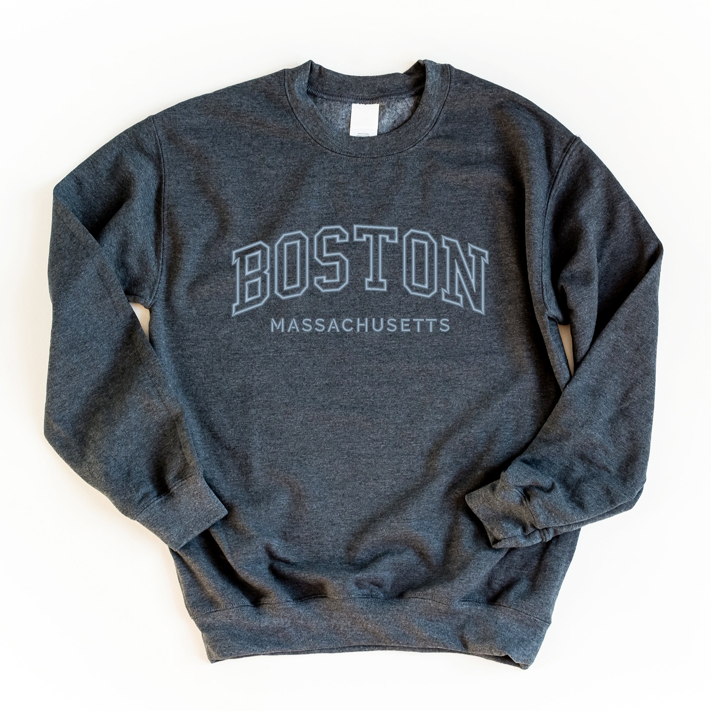 Embroidered Boston Massachusetts -  Womens Graphic Sweatshirt