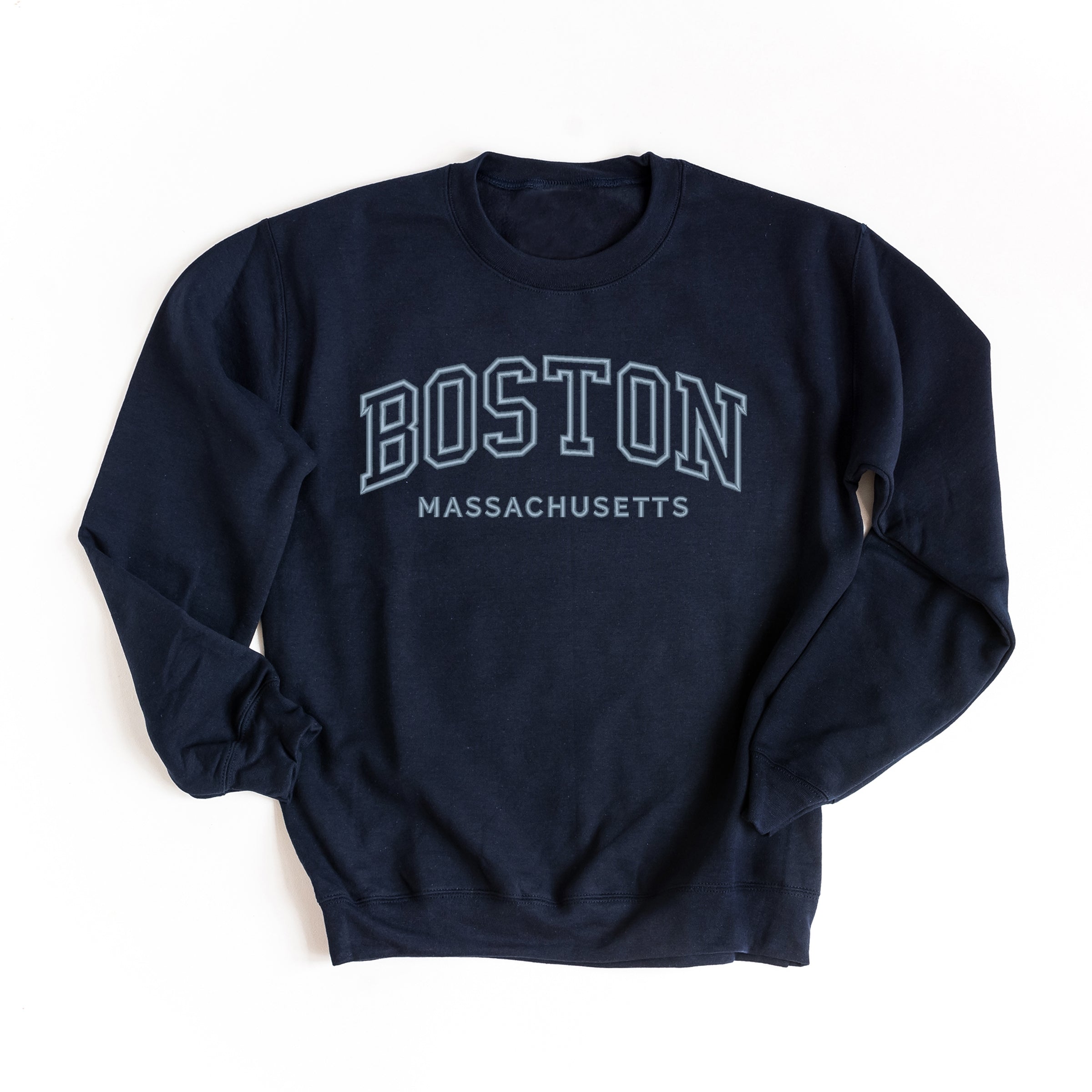 Embroidered Boston Massachusetts -  Womens Graphic Sweatshirt