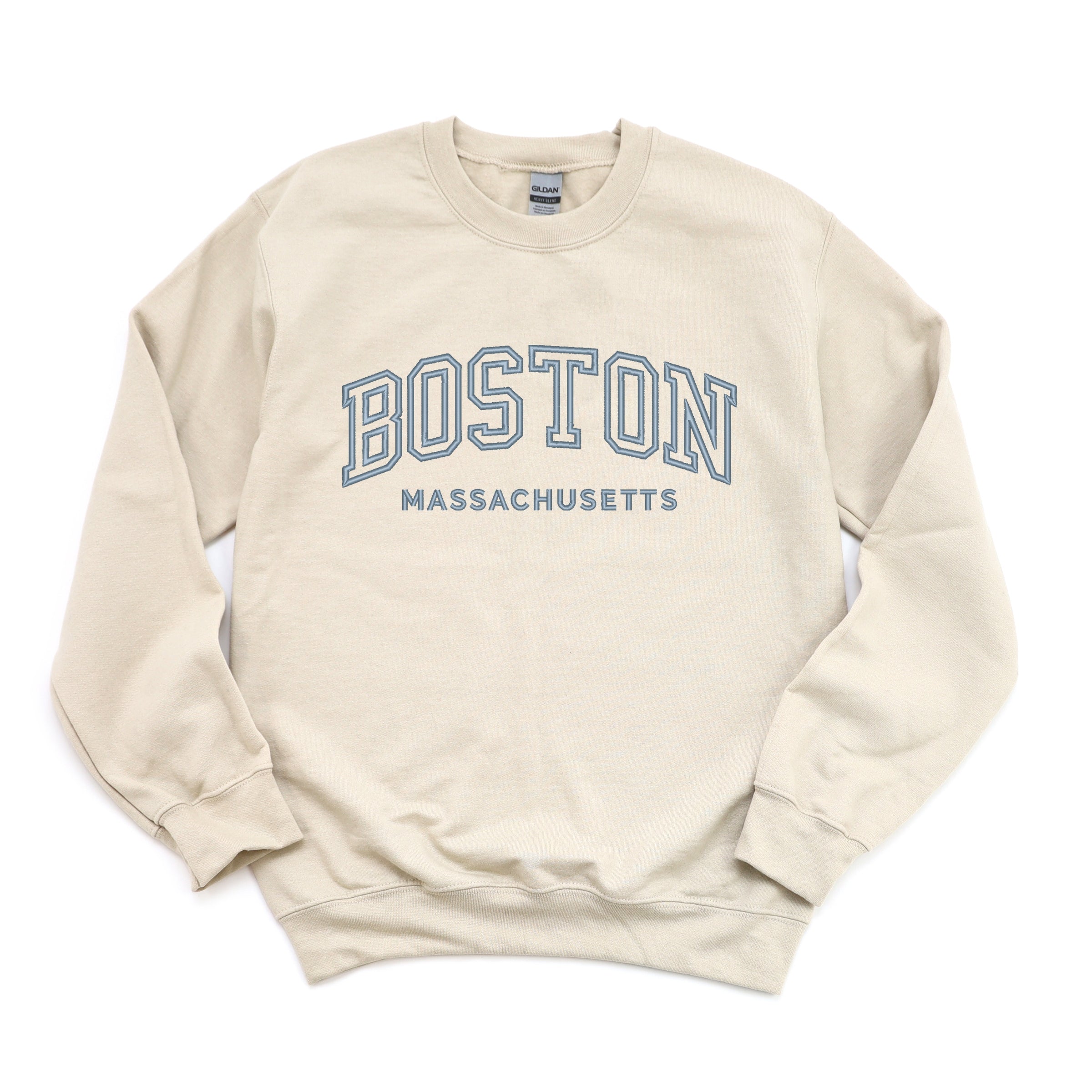 Embroidered Boston Massachusetts - Women's Graphic Sweatshirt