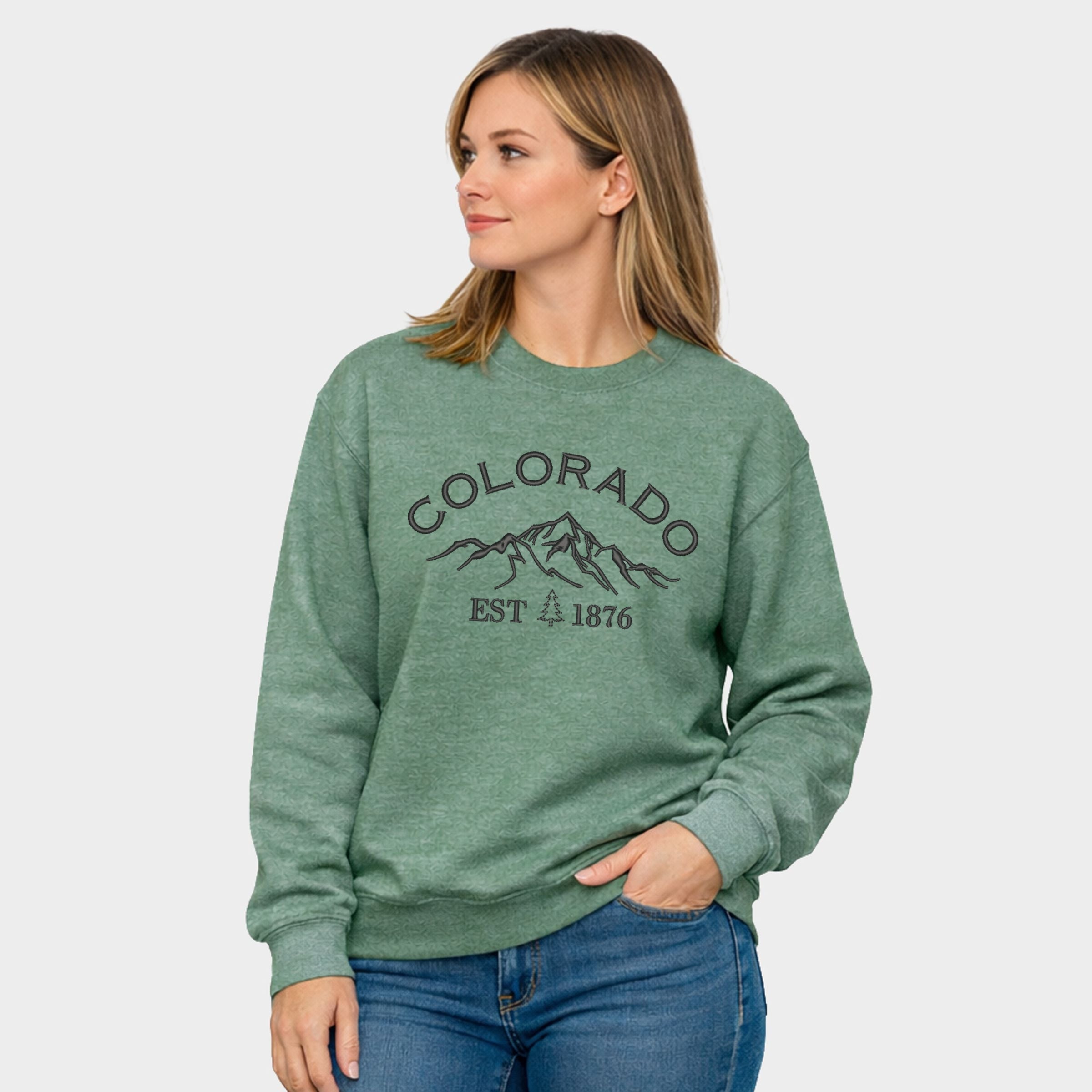 EMB1803B_F-SWT Heather Green