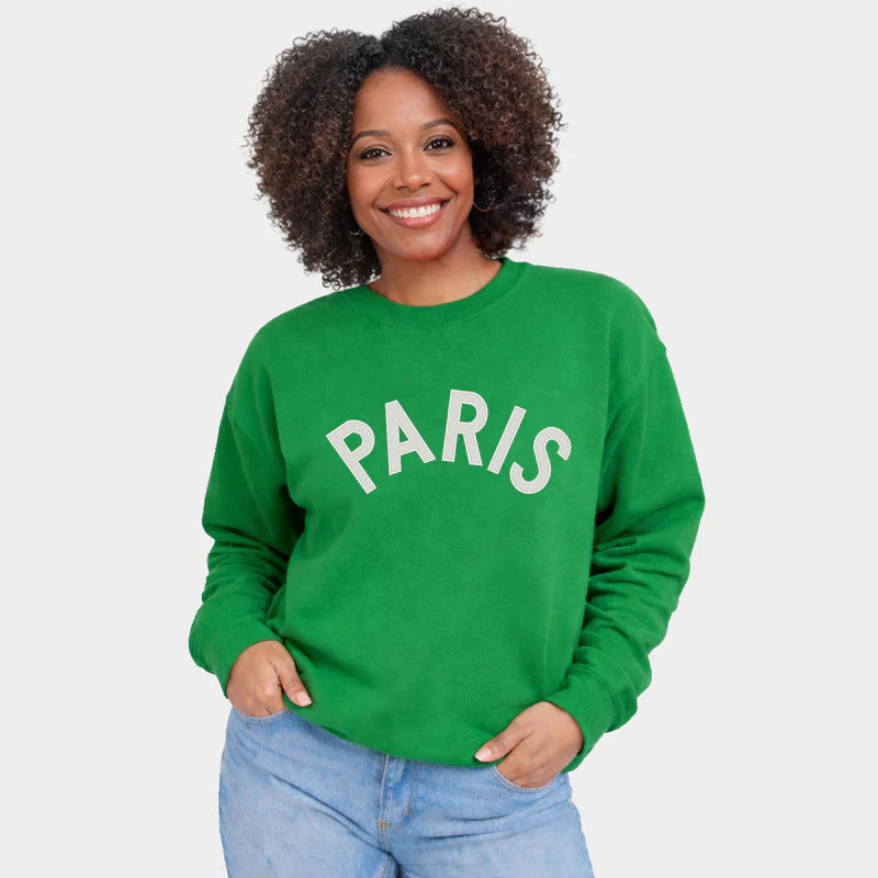 Embroidered Paris Arched - Women's Graphic Sweatshirt
