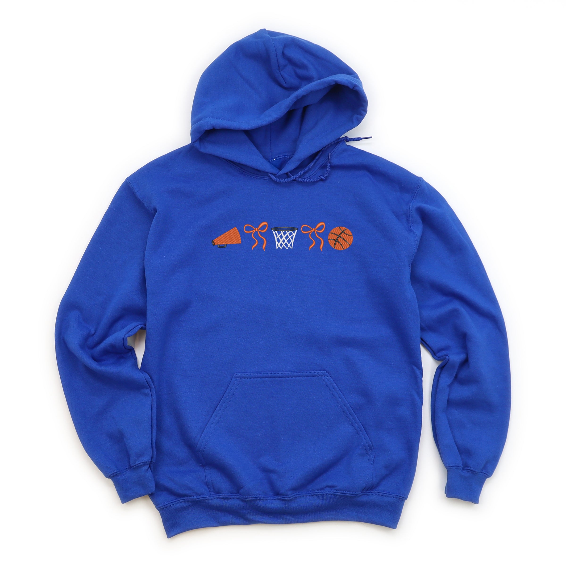 Embroidered Basketball Icons - Women's Graphic Hoodie