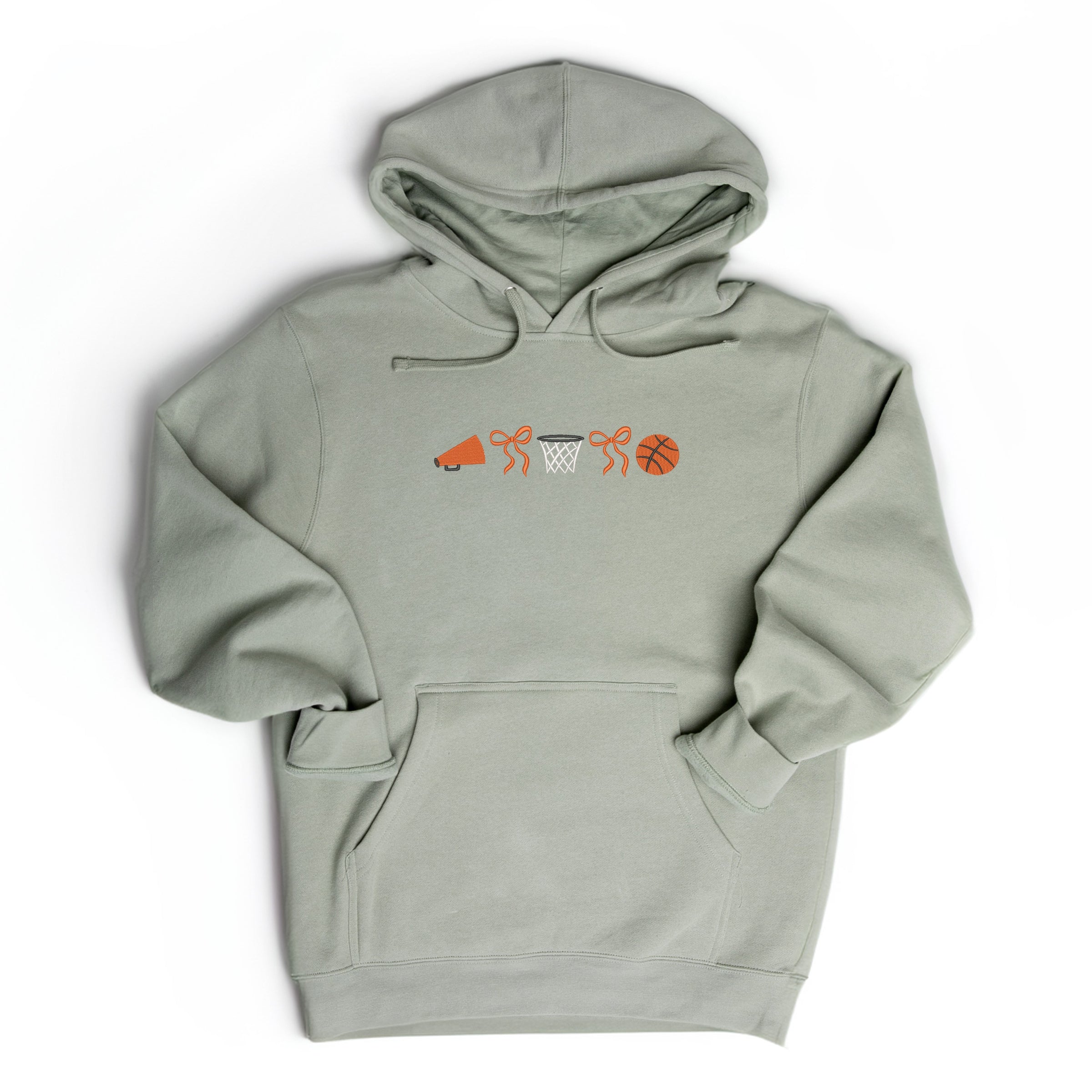 Embroidered Basketball Icons - Women's Graphic Hoodie