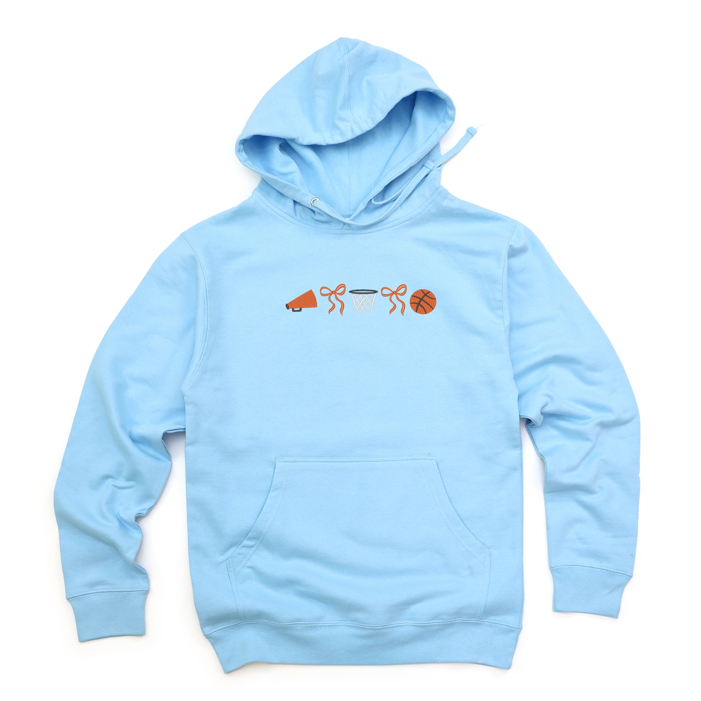 Embroidered Basketball Icons - Women's Graphic Hoodie