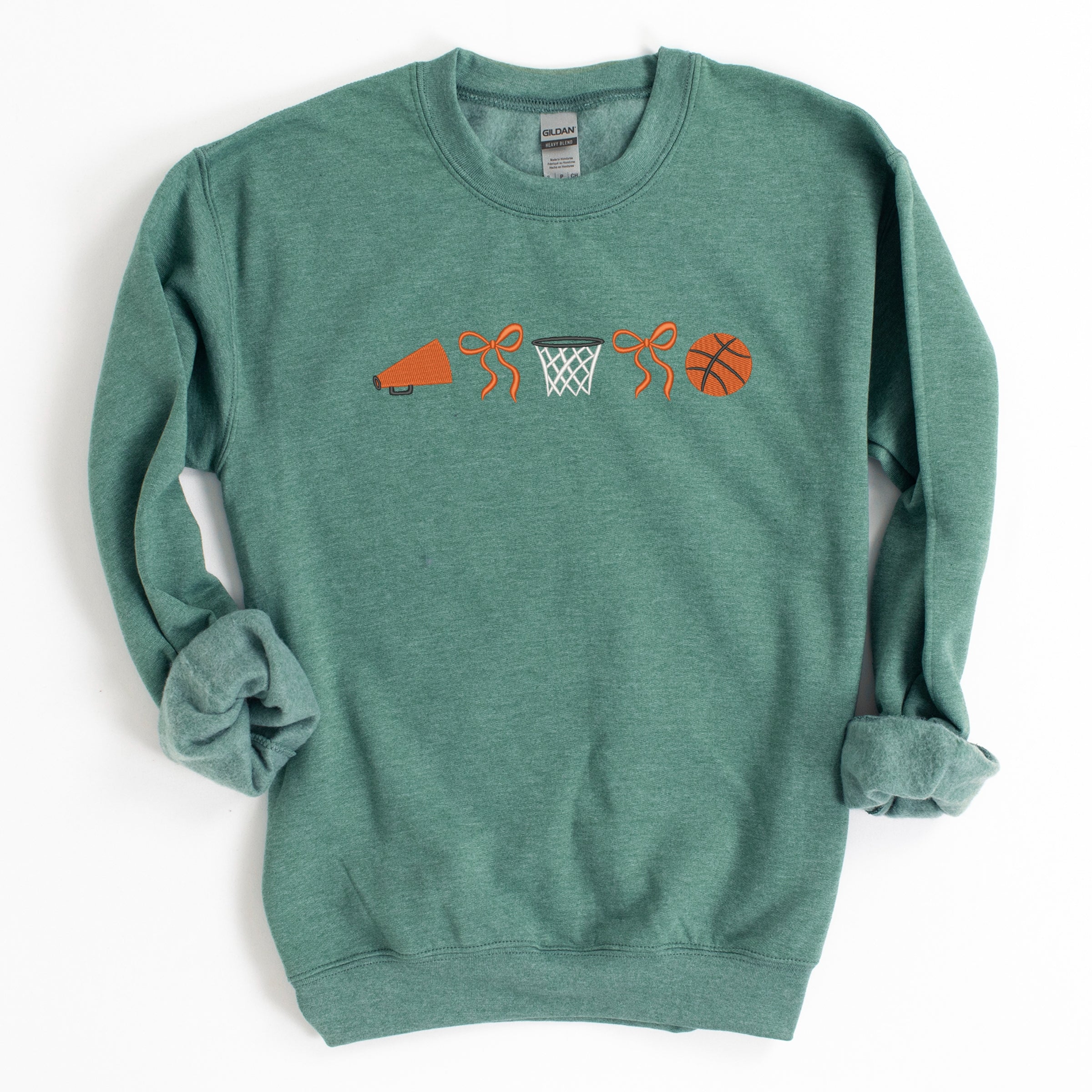 Embroidered Basketball Icons - Women's Graphic Sweatshirt