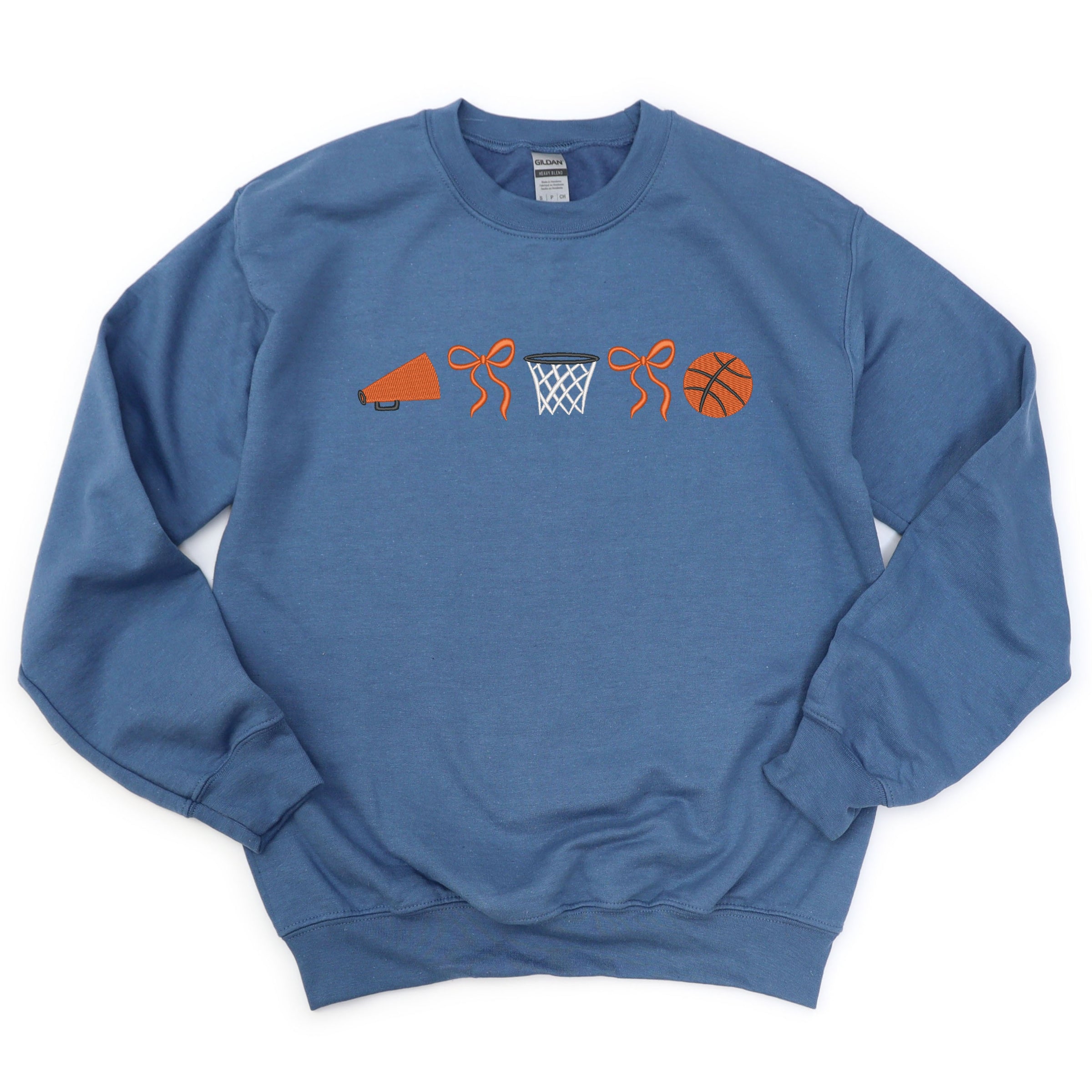 Embroidered Basketball Icons - Women's Graphic Sweatshirt