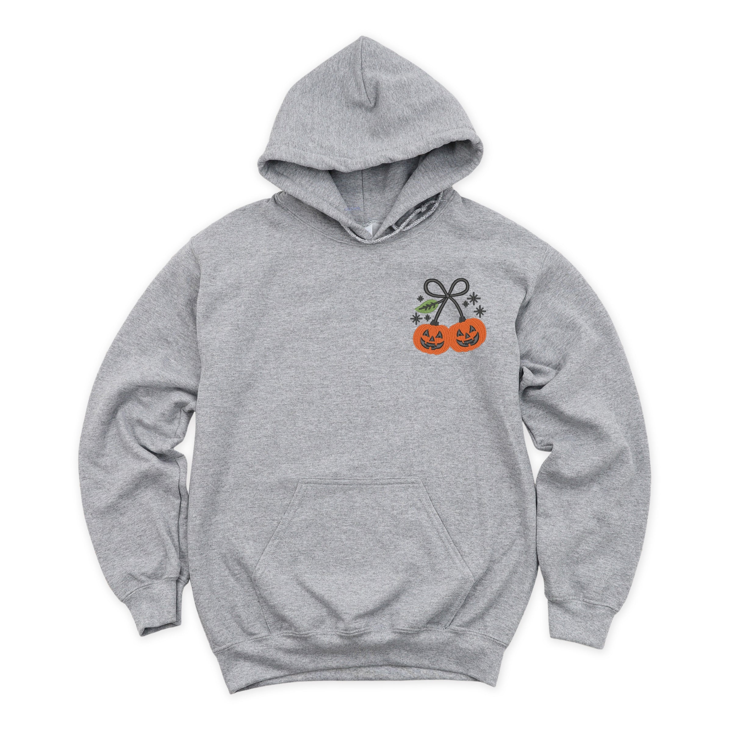 Embroidered Pumpkin Bow - Women's Hoodie