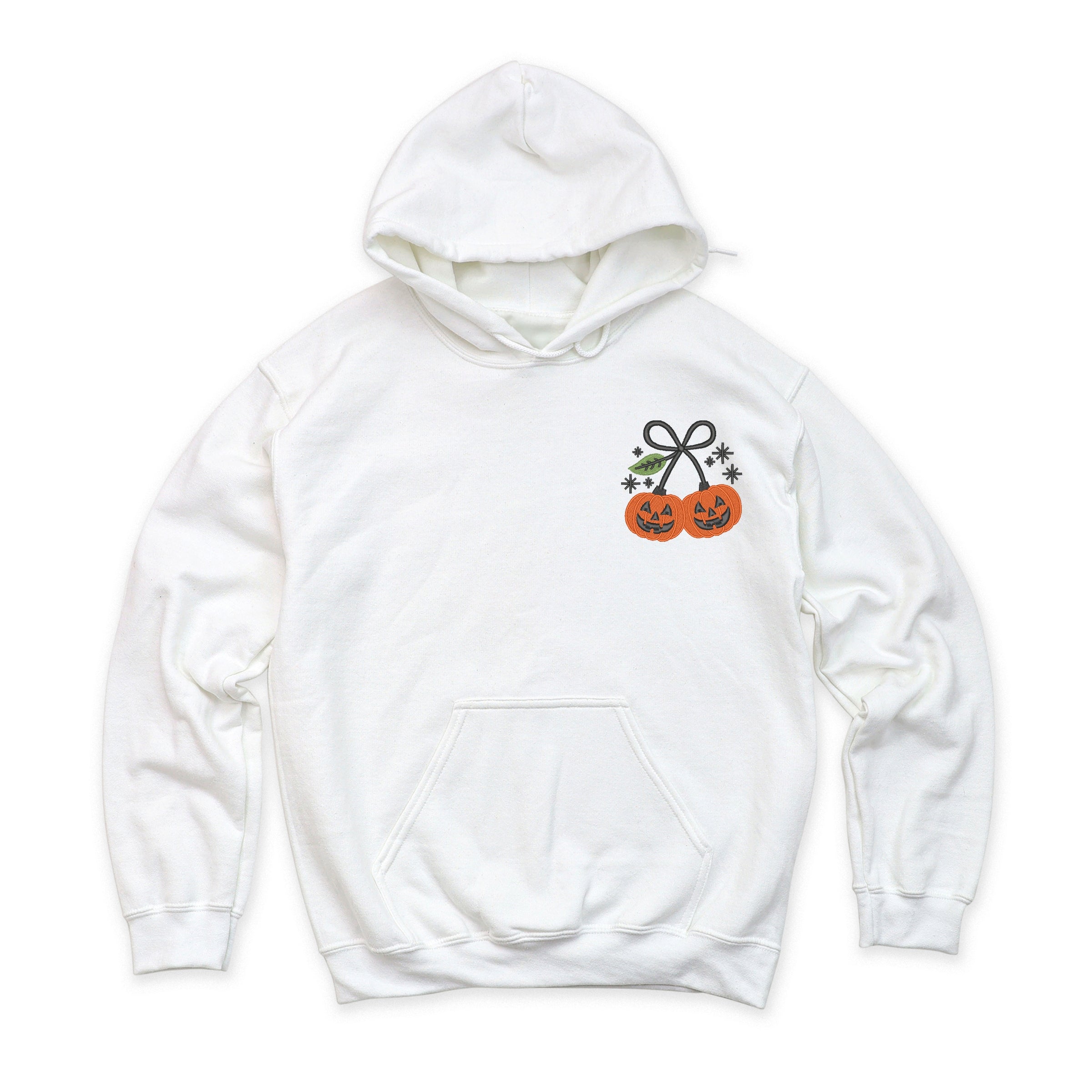 Embroidered Pumpkin Bow - Women's Hoodie