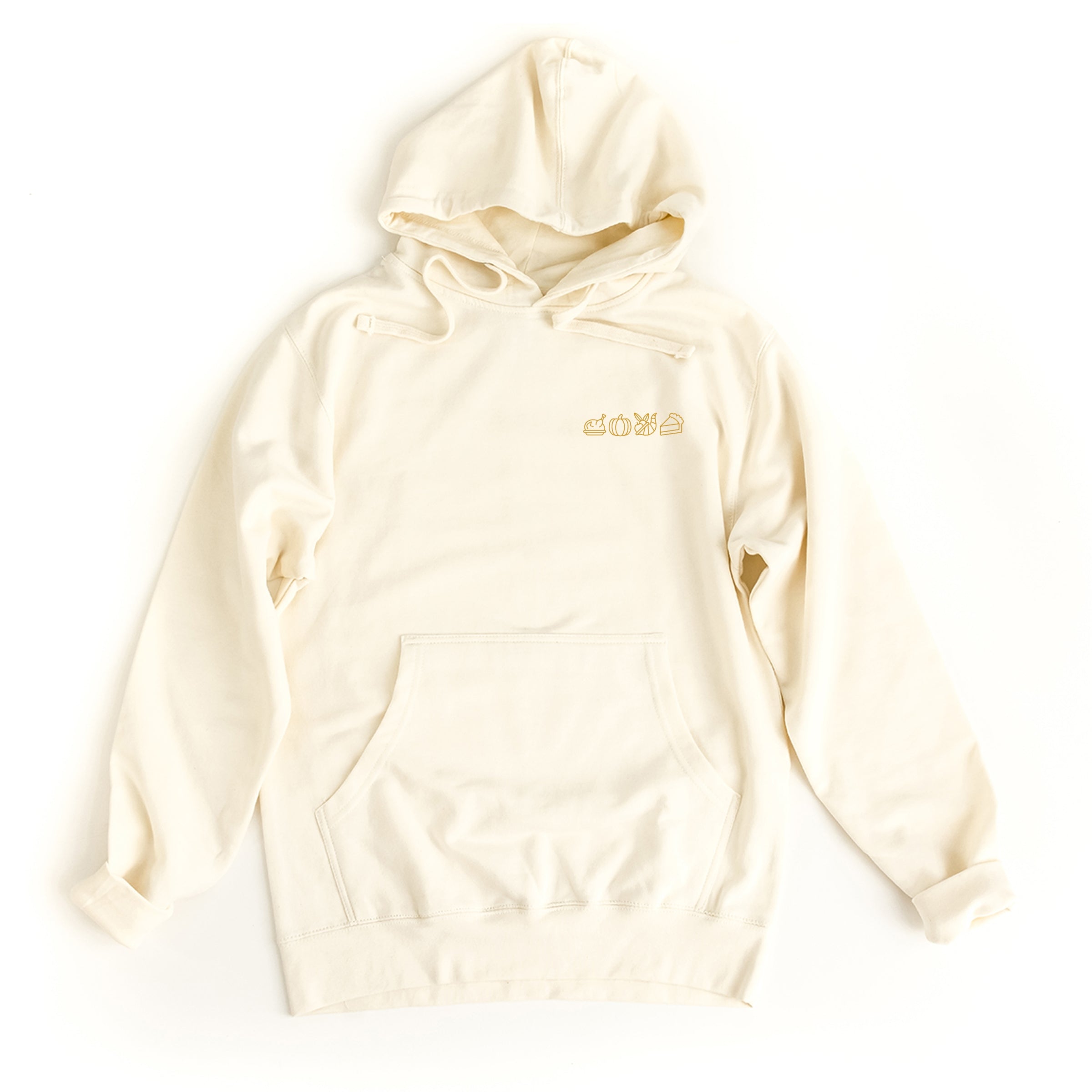 Embroidered Thanksgiving Icons - Womens Hoodie