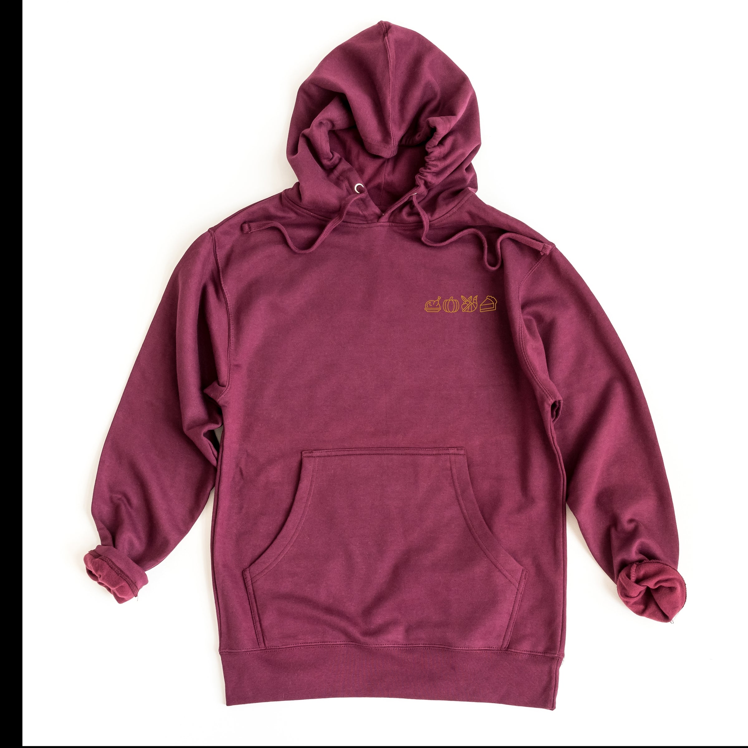 Embroidered Thanksgiving Icons - Womens Hoodie