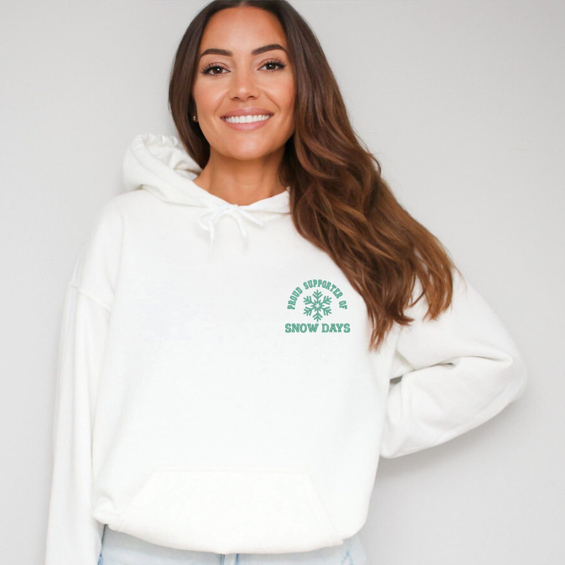 Embroidered Proud Supporter Snow Days - Women's Graphic Hoodie