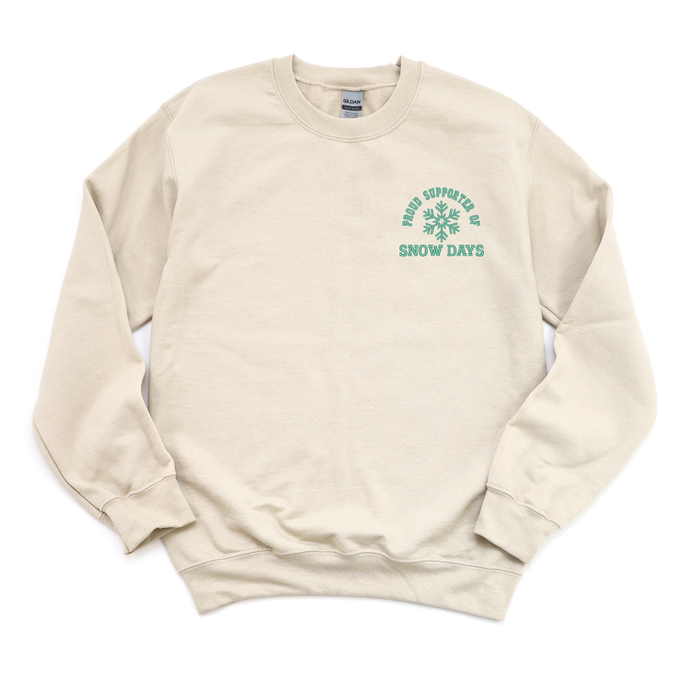 Embroidered Proud Supporter Snow Days - Women's Graphic Sweatshirt