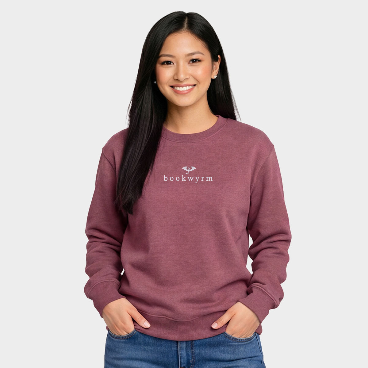 EMB3205W_CC-SWT Heather Maroon
