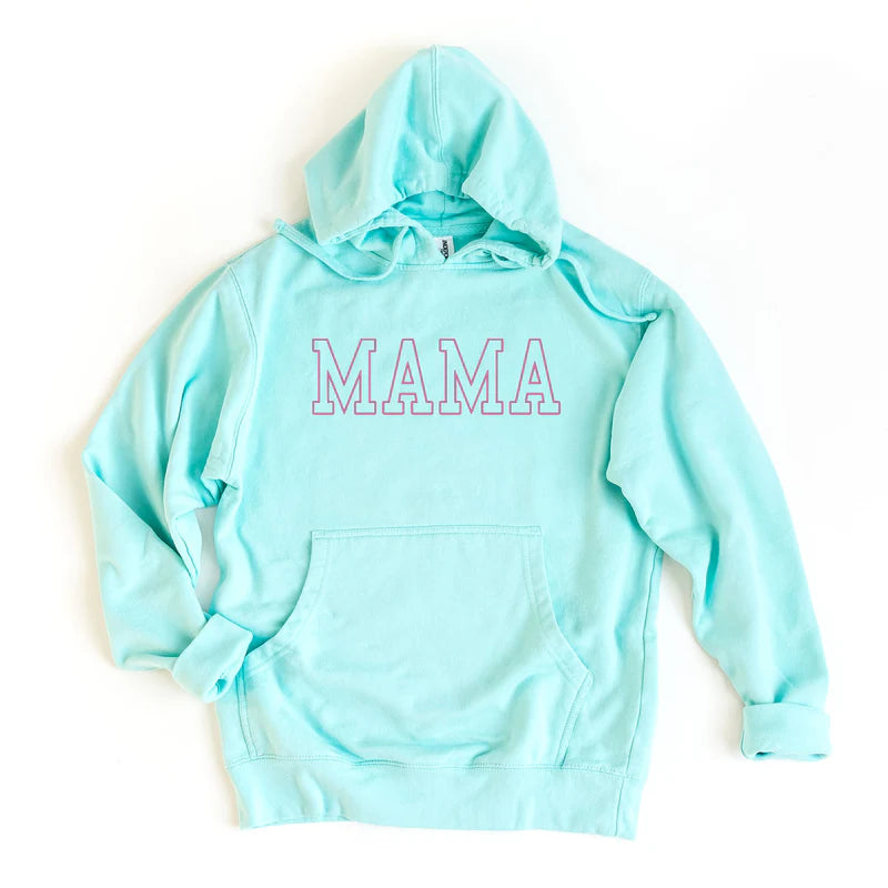 Embroidered Thin Mama Outline - Women's Graphic Hoodie
