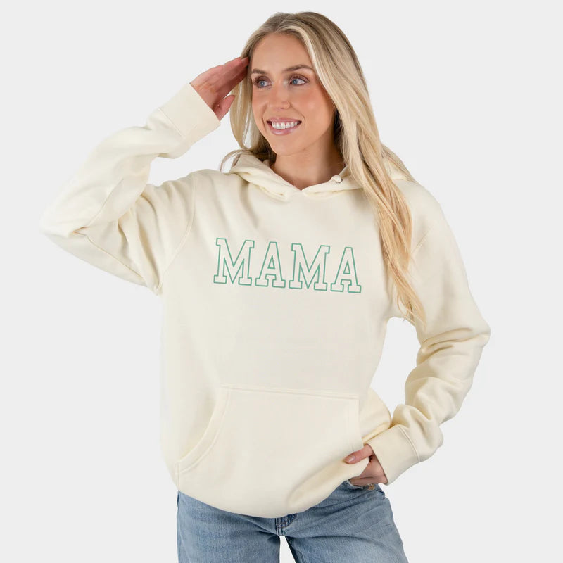 Embroidered Thin Mama Outline - Women's Graphic Hoodie