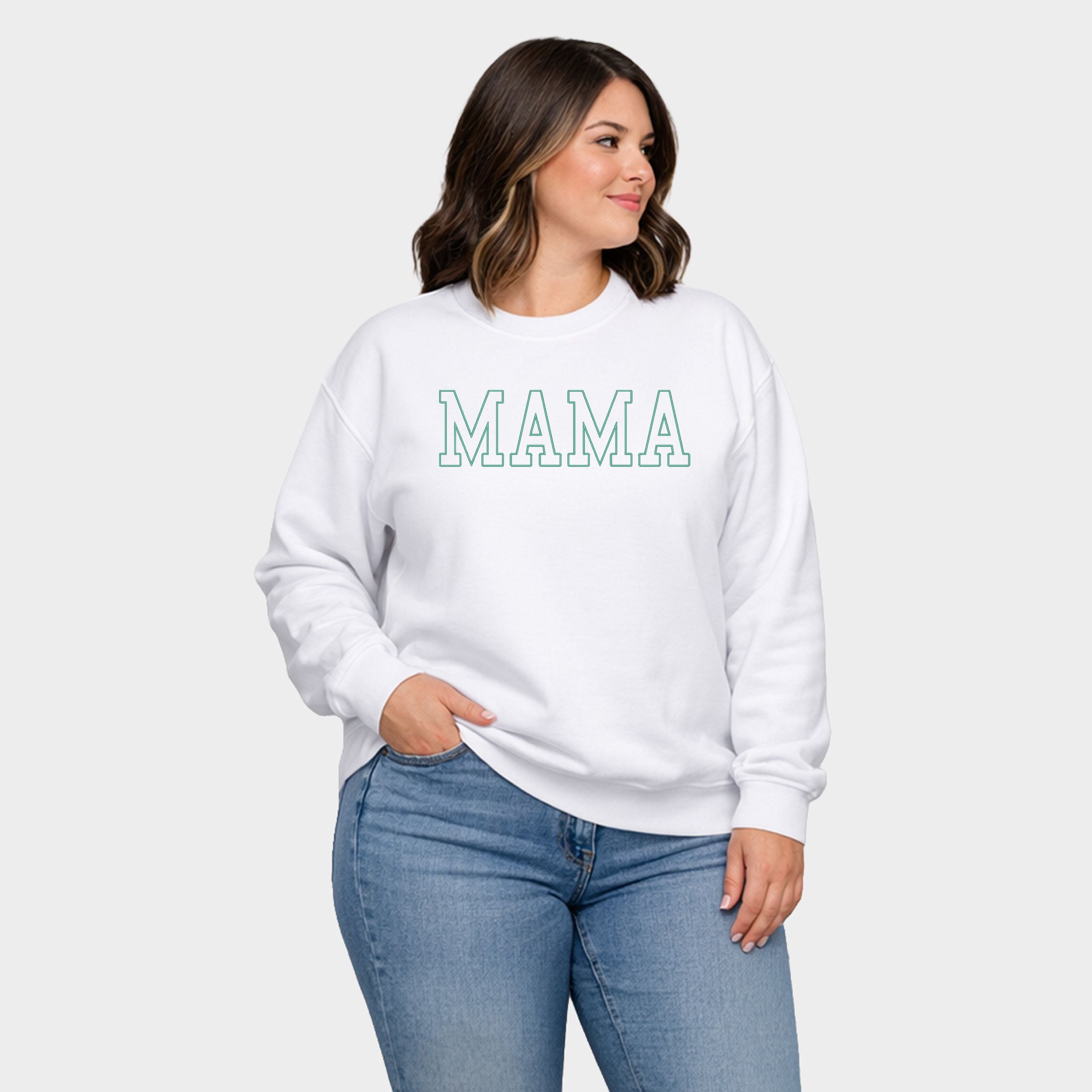 EMB332TEAL_F-PSWT White
