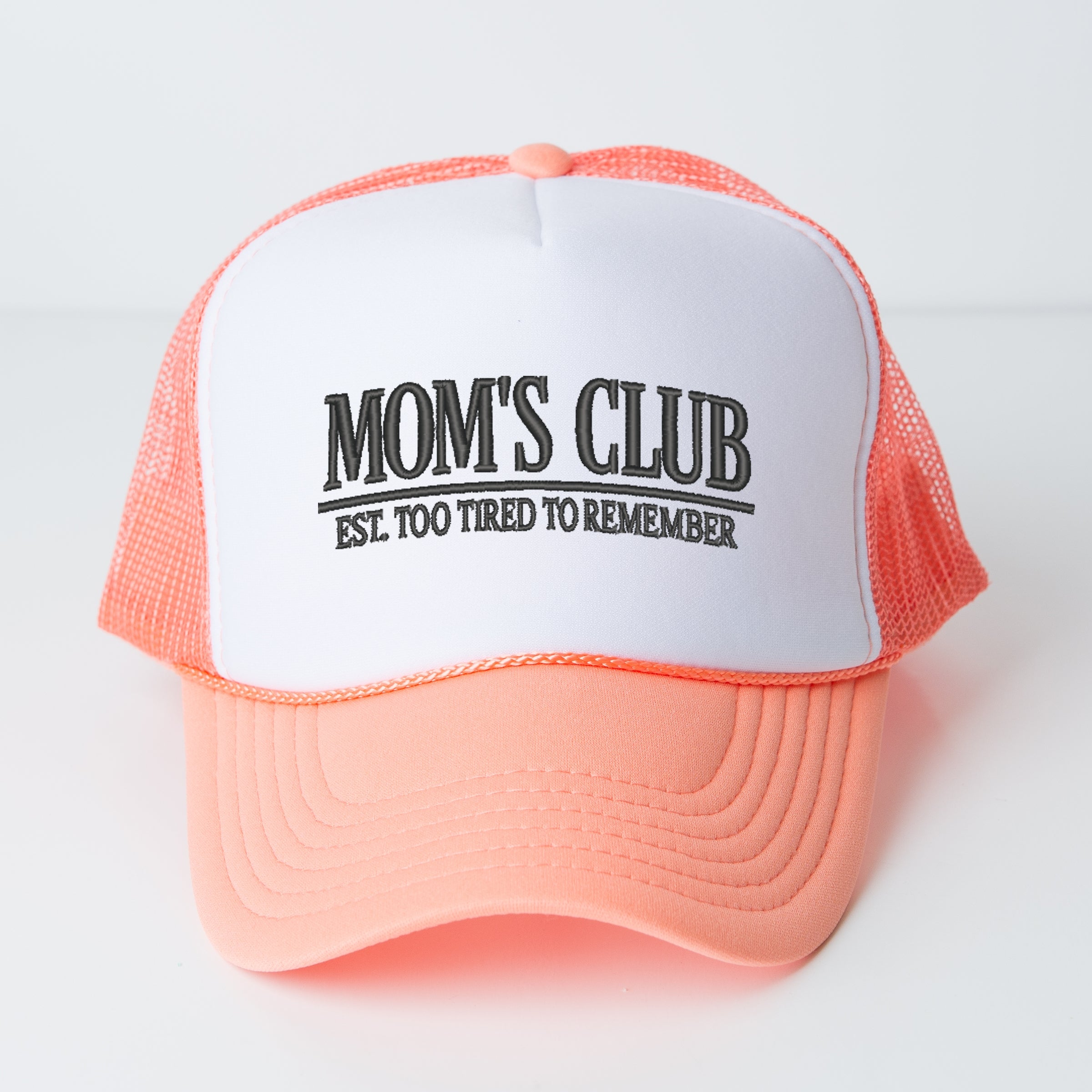 Embroidered Tired Mom's Club - Women's Graphic Foam Trucker Hat