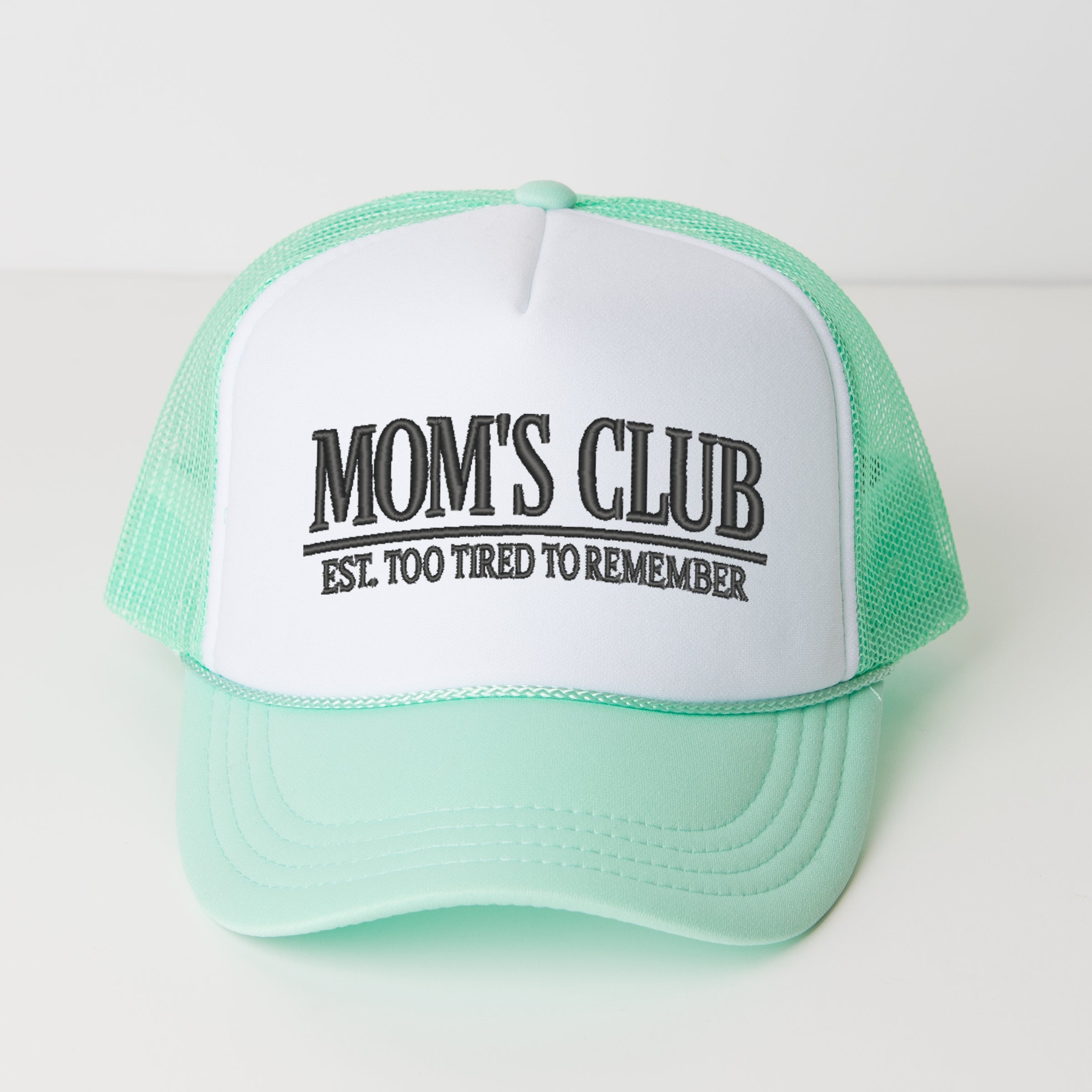 Embroidered Tired Mom's Club - Women's Graphic Foam Trucker Hat