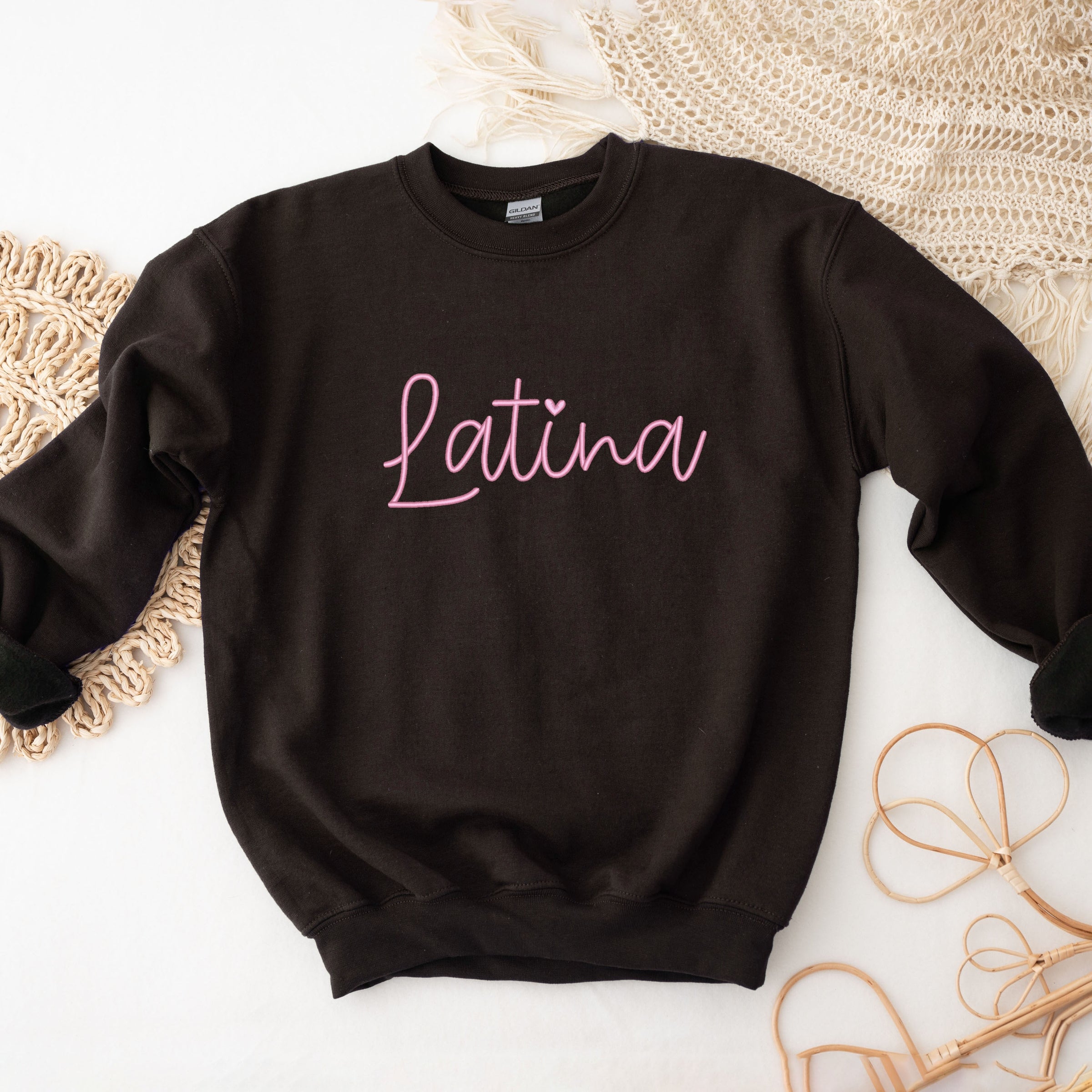 Embroidered Latina Cursive - Women's Graphic Sweatshirt