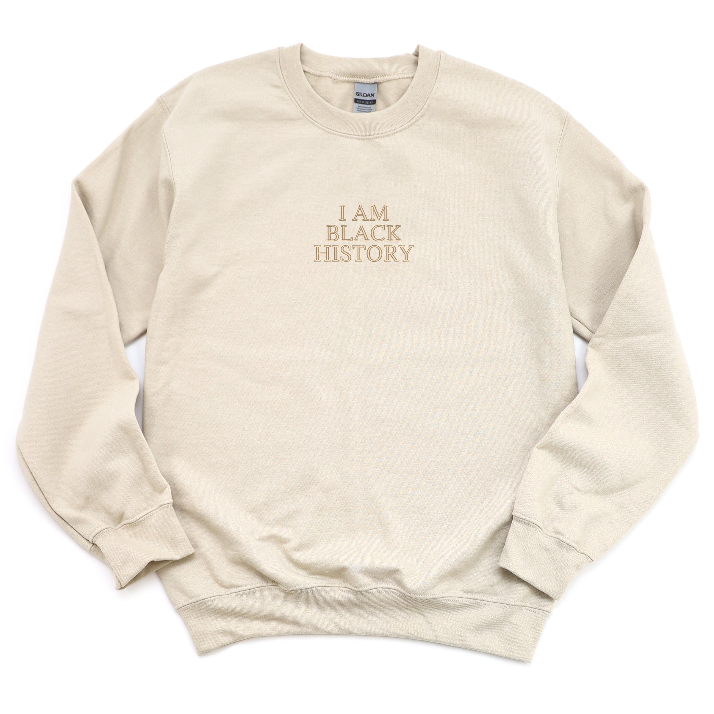 Embroidered I Am Black History - Women's Graphic Sweatshirt