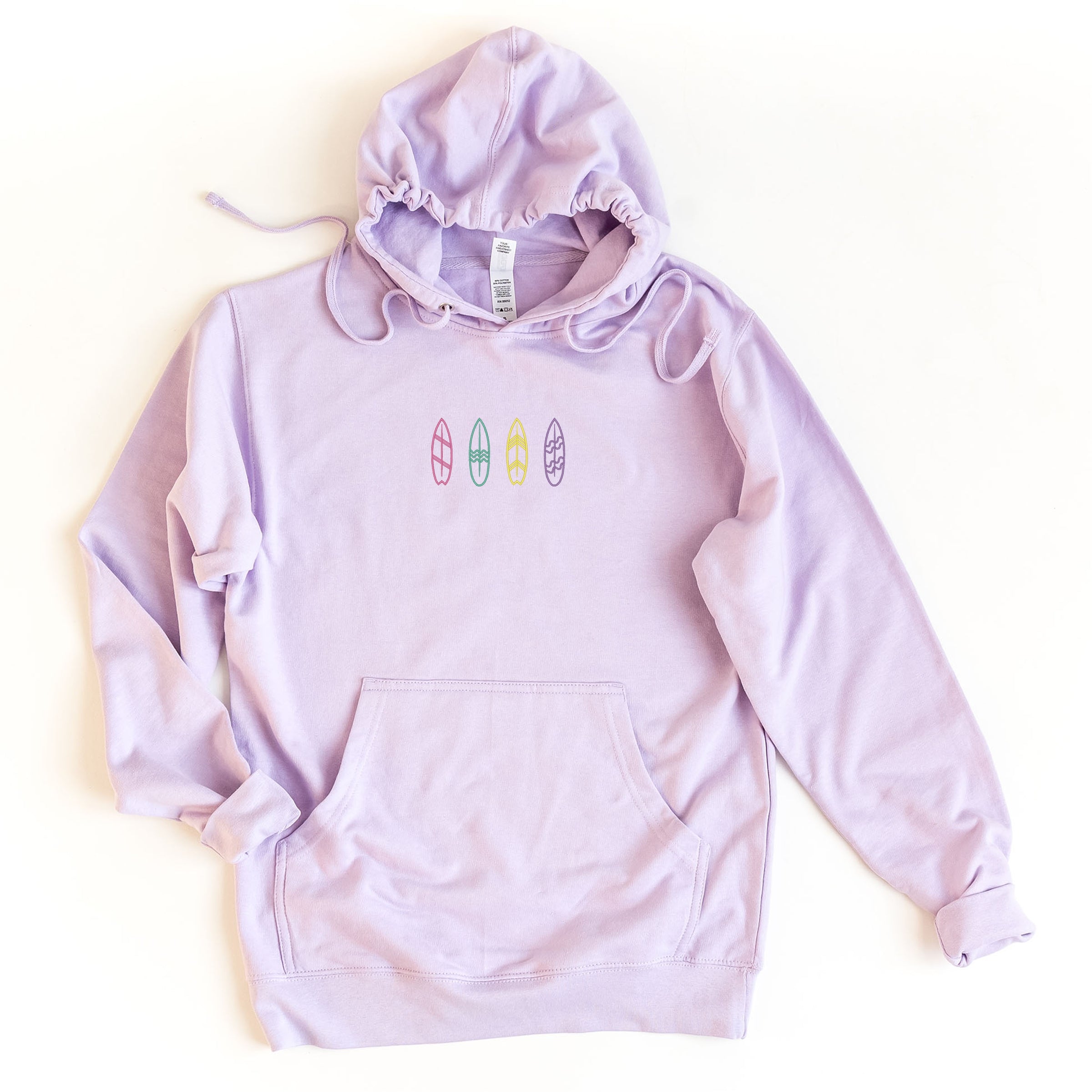 Embroidered Surf Boards - Women's Graphic Hoodie