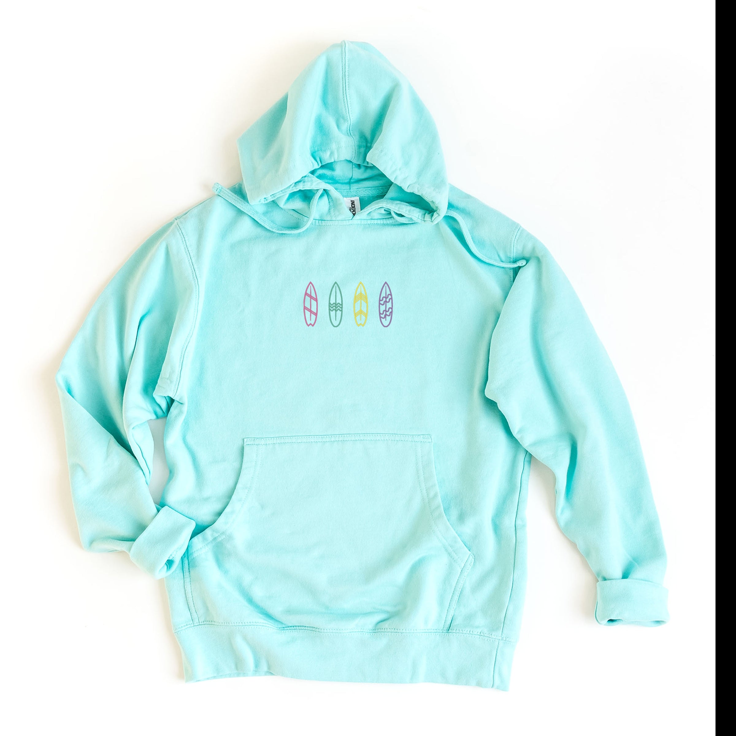 Embroidered Surf Boards - Women's Graphic Hoodie