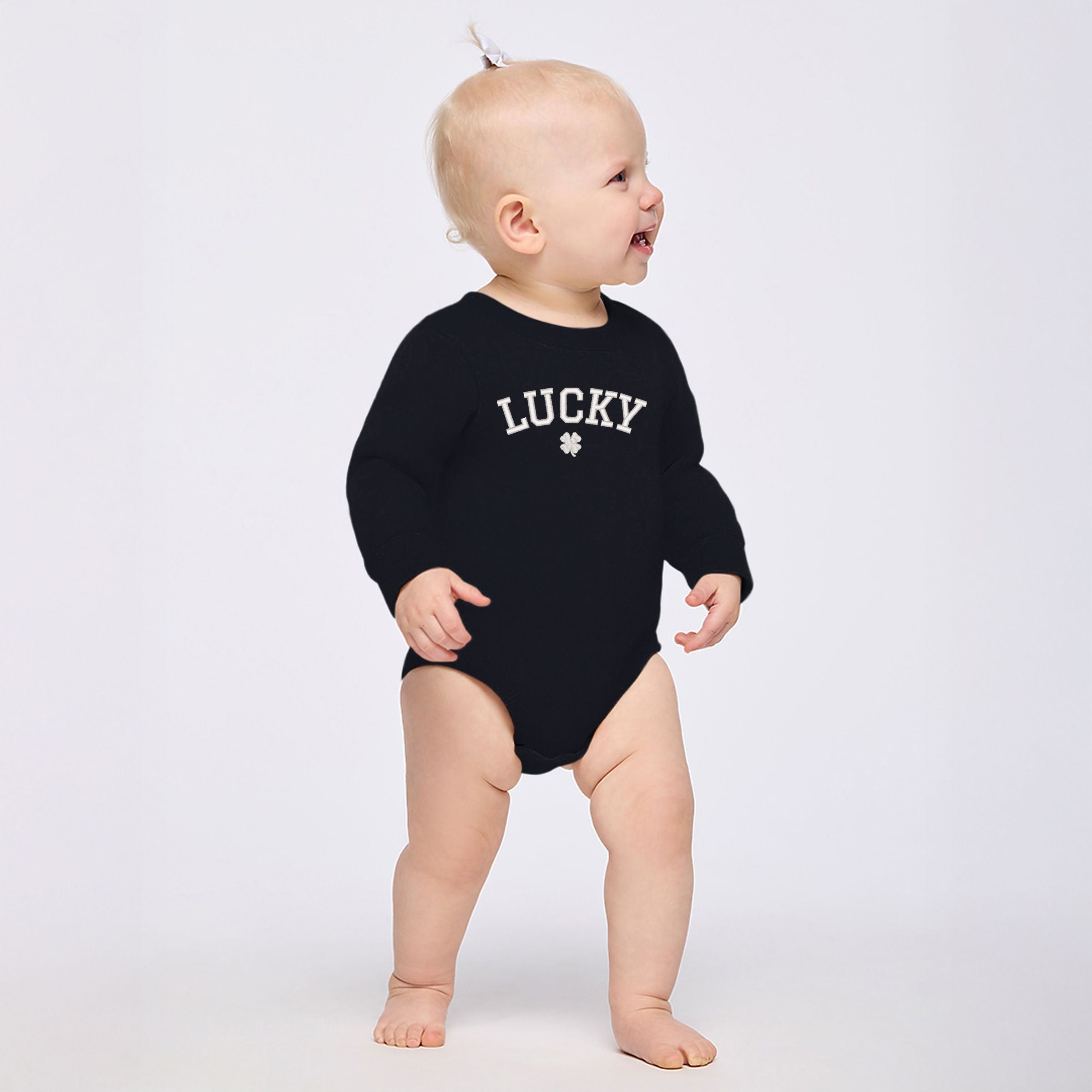 Embroidered Lucky Clover - Infant Fleece BodySuit