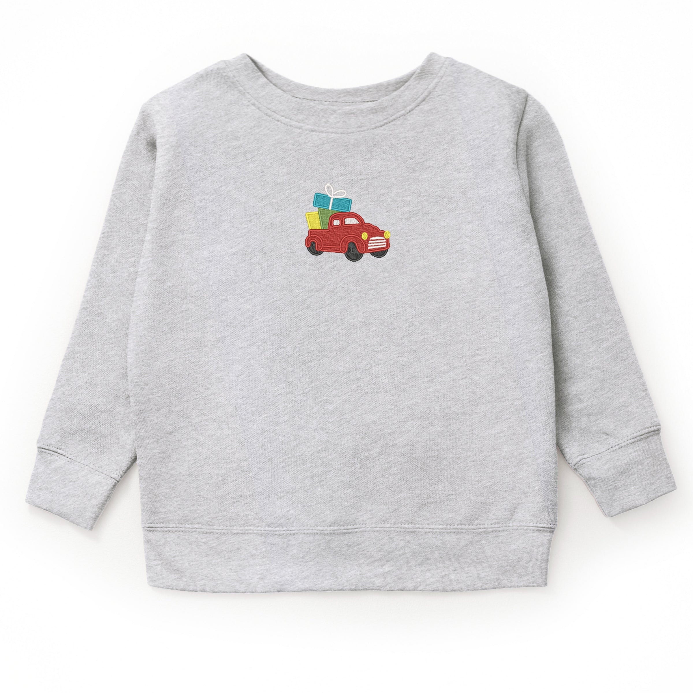 Embroidered Truck Presents - Youth Graphic Sweatshirt