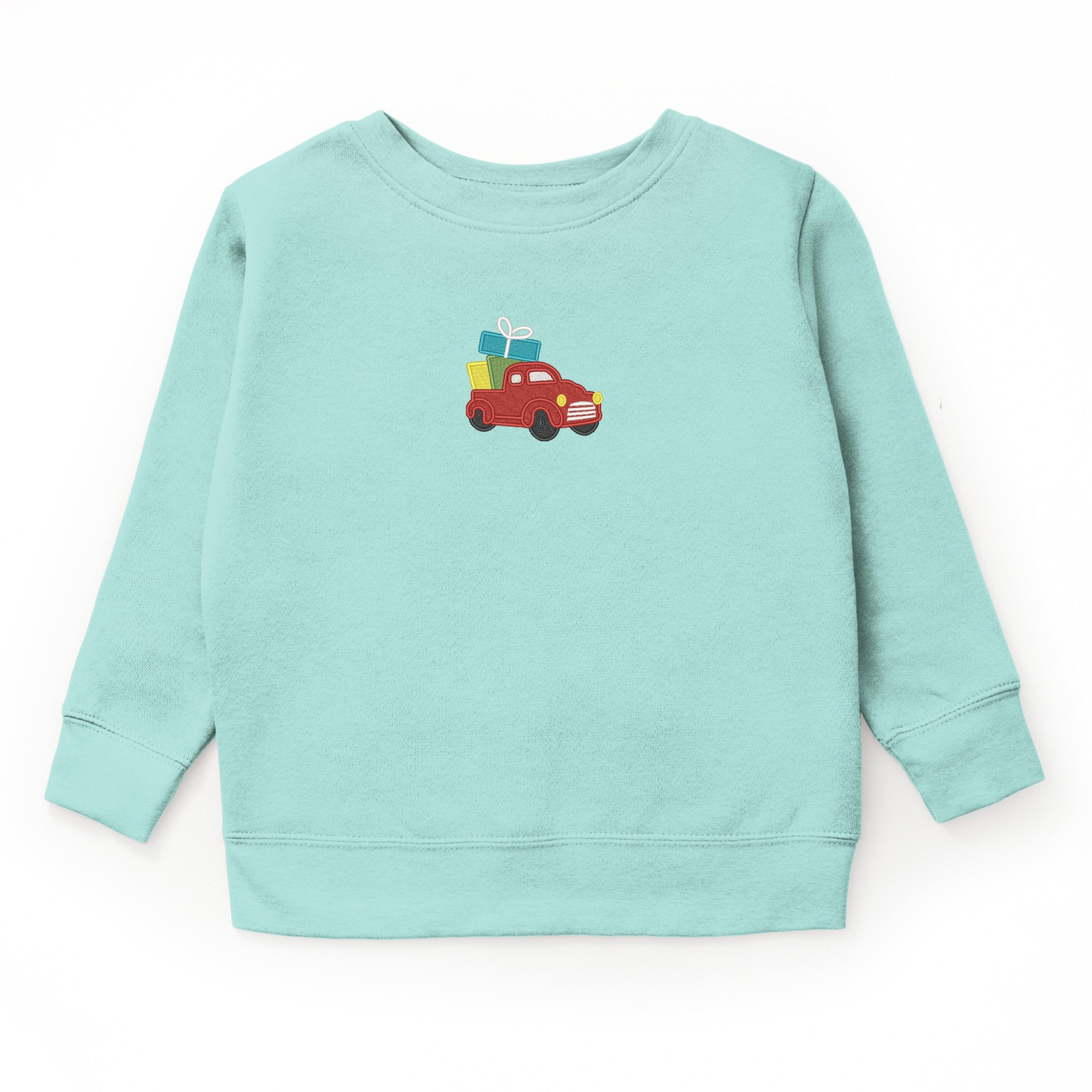 Embroidered Truck Presents - Youth Graphic Sweatshirt