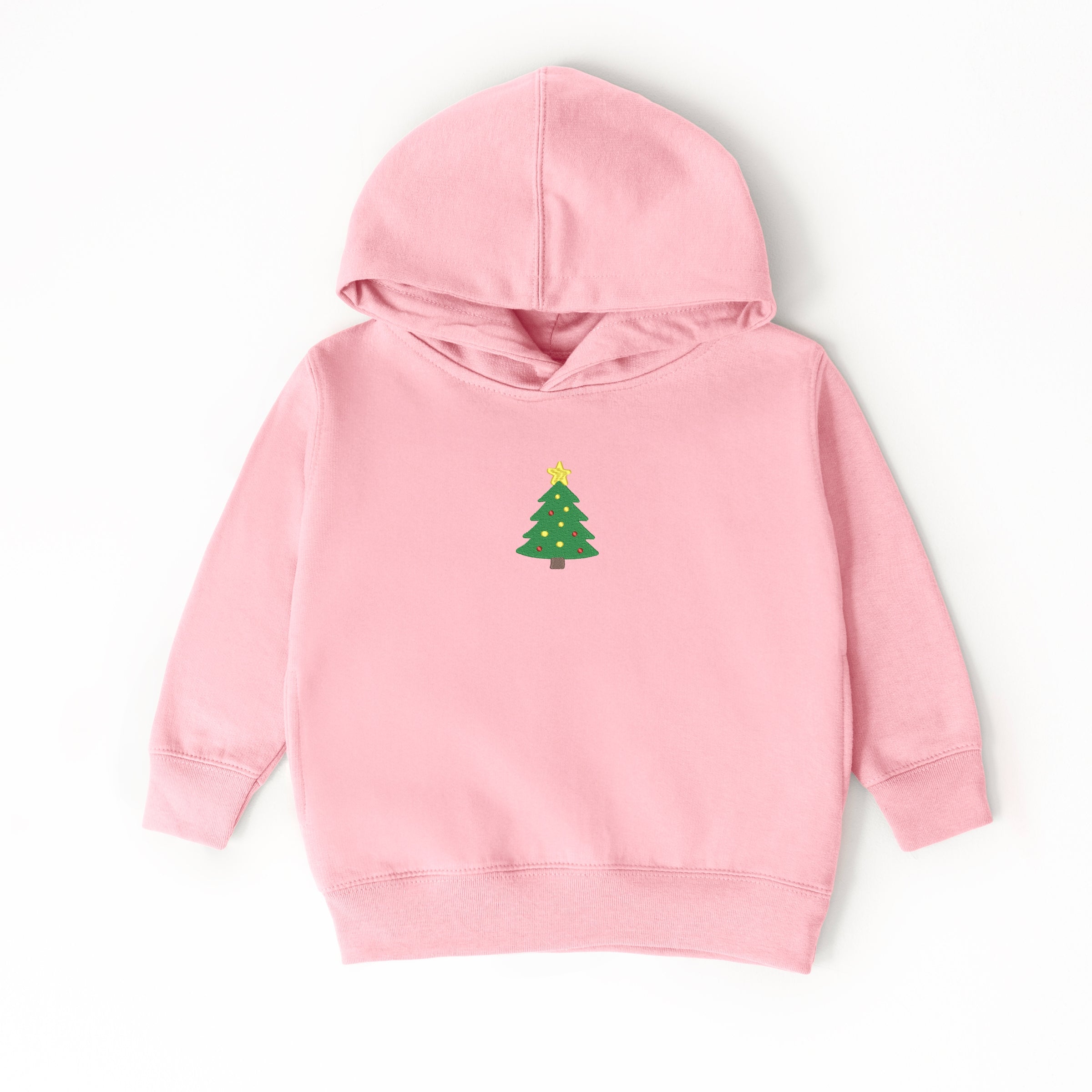 Embroidered Christmas Tree With Ornaments - Toddler Hoodie