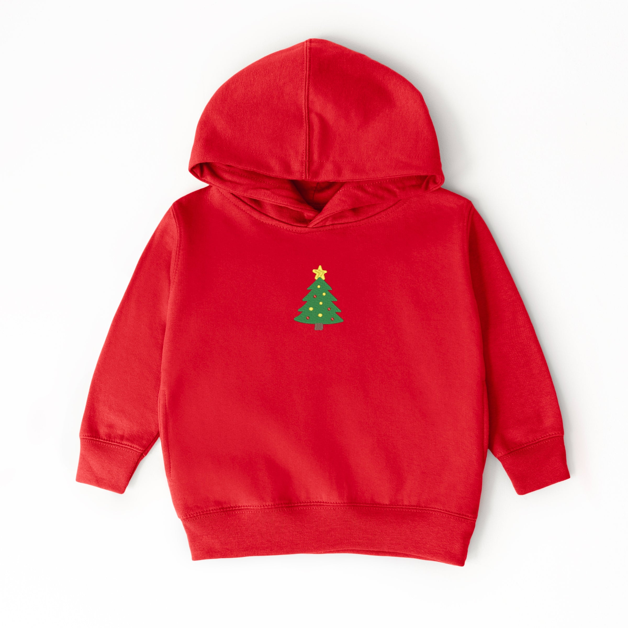 Embroidered Christmas Tree With Ornaments - Toddler Hoodie