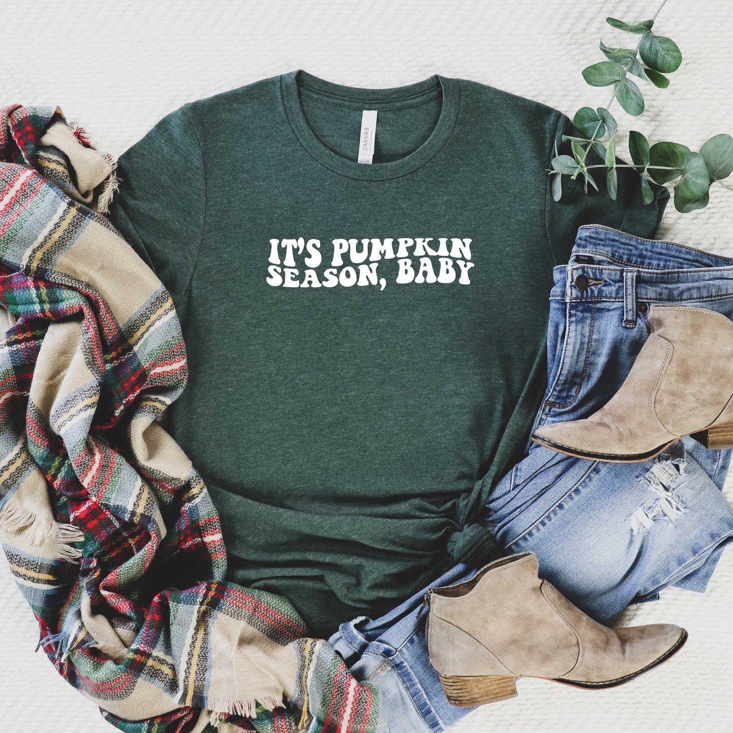 It's Pumpkin Season Baby Wavy | Short Sleeve Graphic Tee