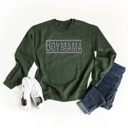 Boy Mama Checkered Box | Sweatshirt