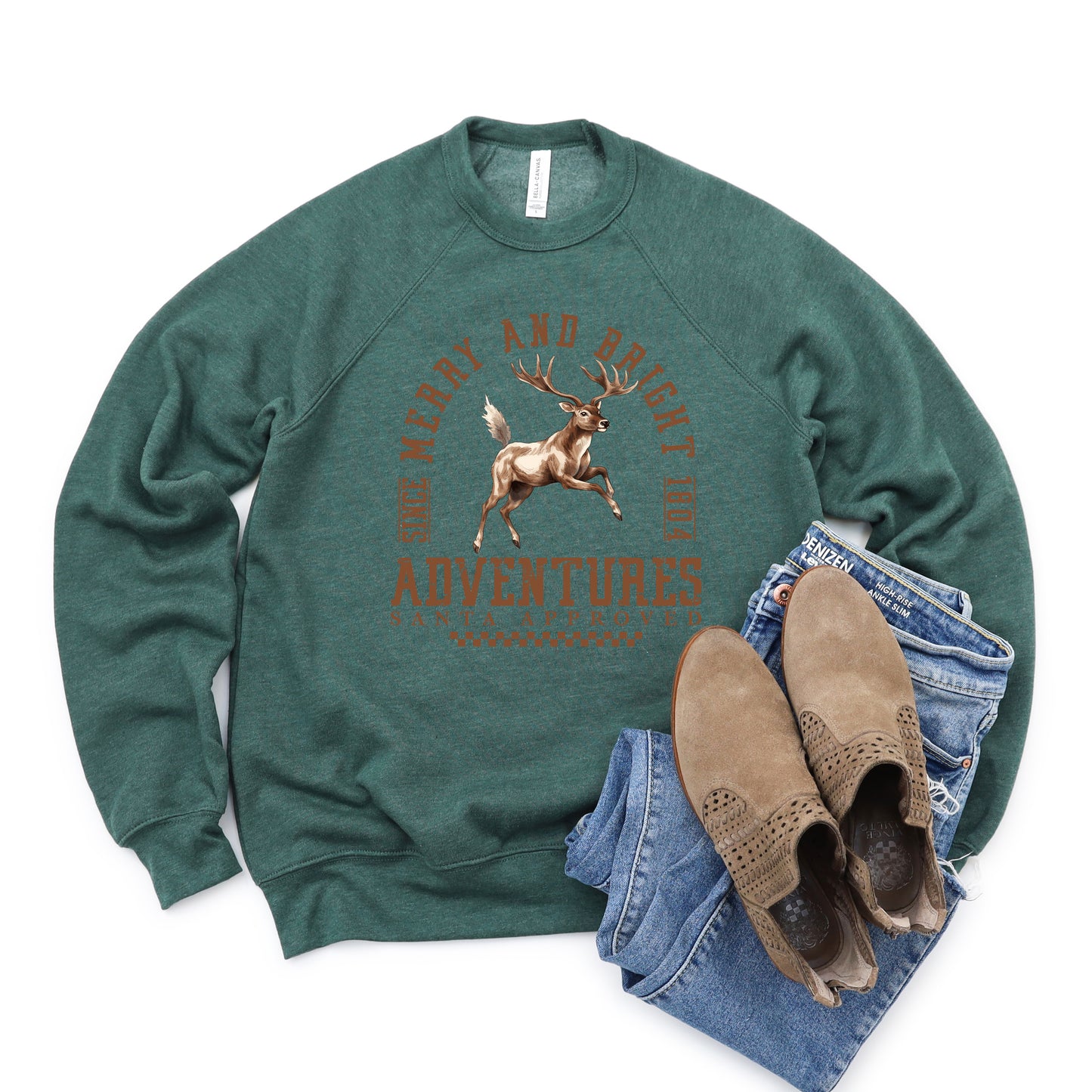 Merry And Bright Adventures | Bella Canvas Sweatshirt