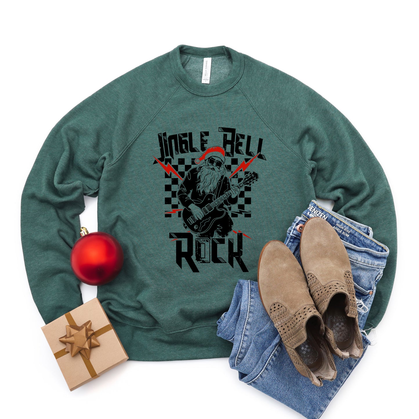 Jingle Bell Rock Santa | Bella Canvas Sweatshirt