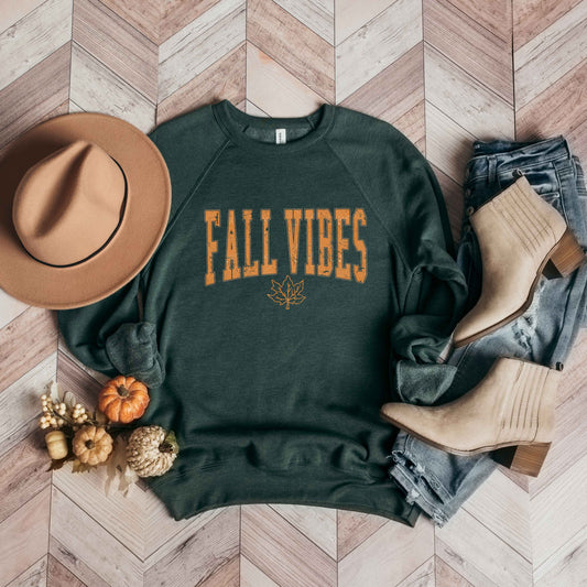 Fall Vibes Leaf | Bella Canvas Sweatshirt