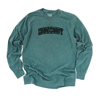 Embroidered Homebody | Garment Dyed Long Sleeve