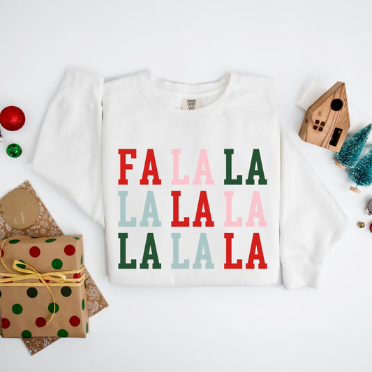 Colorful Fa La La | Garment Dyed Sweatshirt