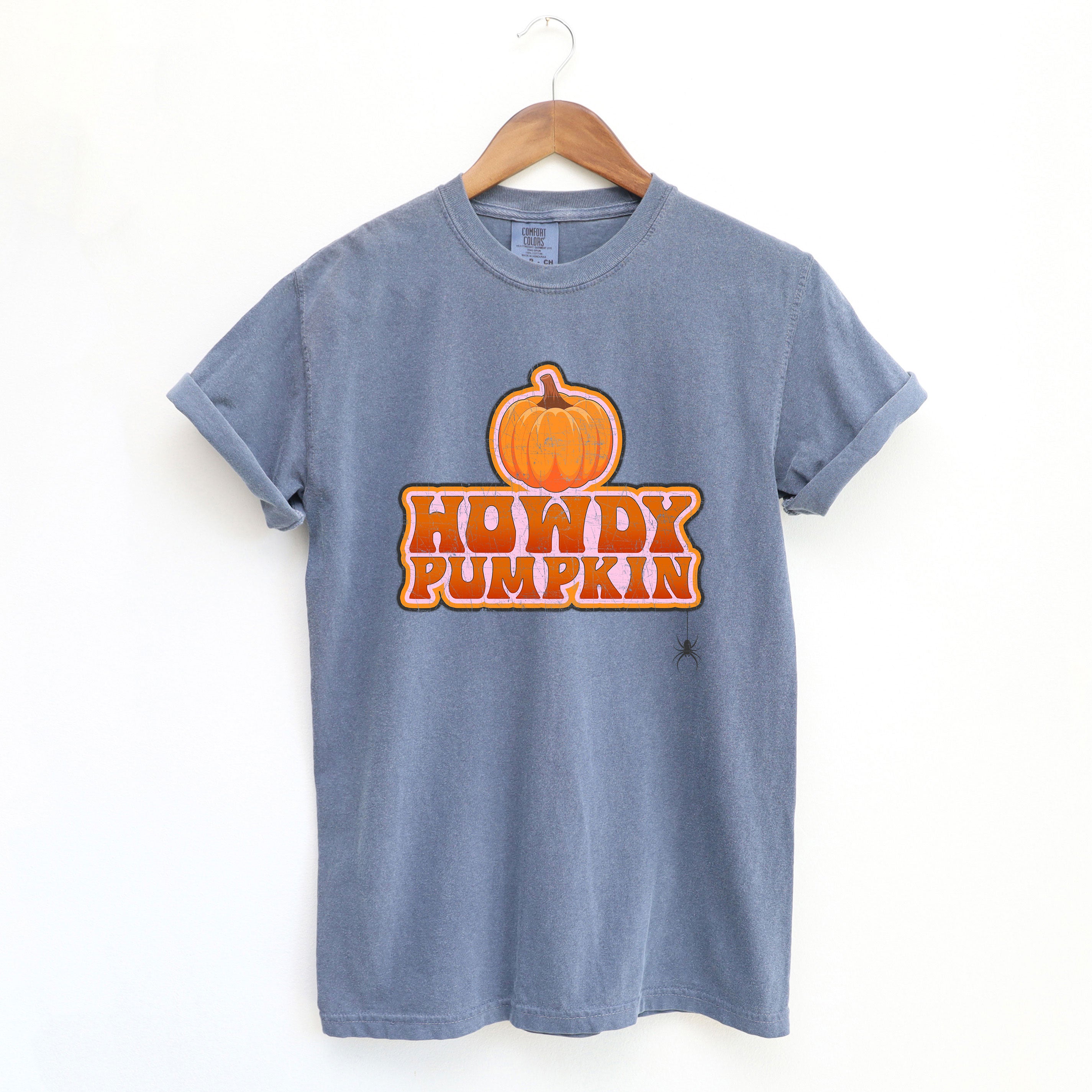 Howdy Pumpkin Stacked | Garment Dyed Short Sleeve Tee