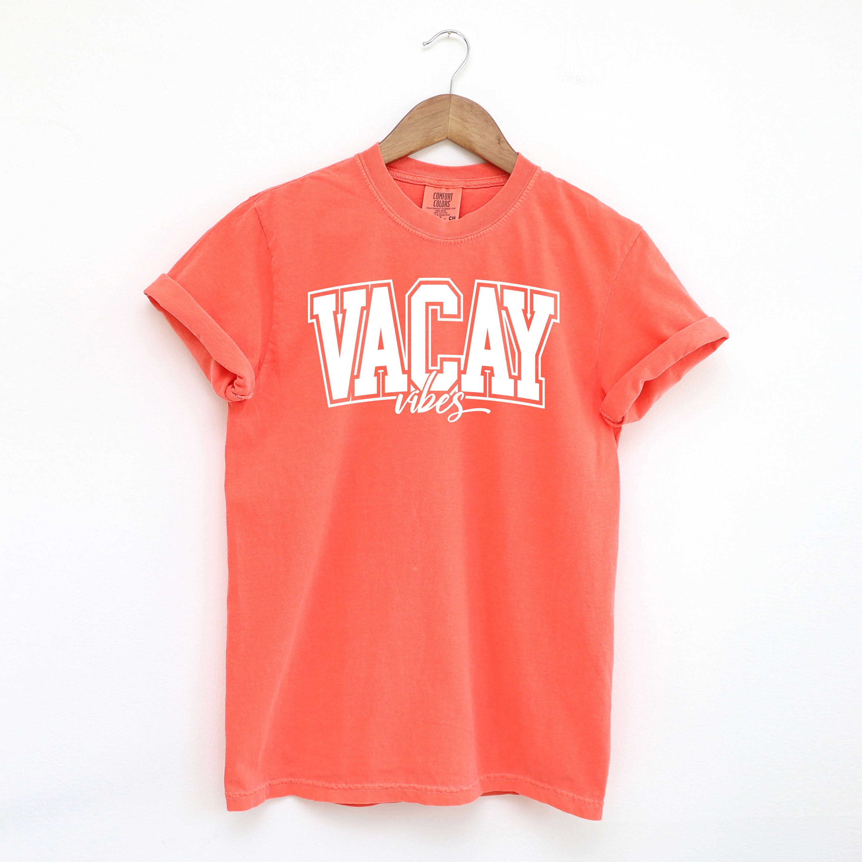 Varsity Vacay Vibes | Garment Dyed Short Sleeve Tee