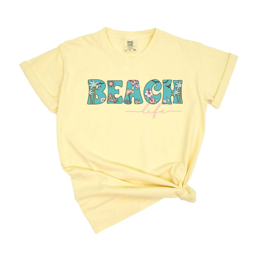 Beach Life Colorful | Garment Dyed Short Sleeve Tee