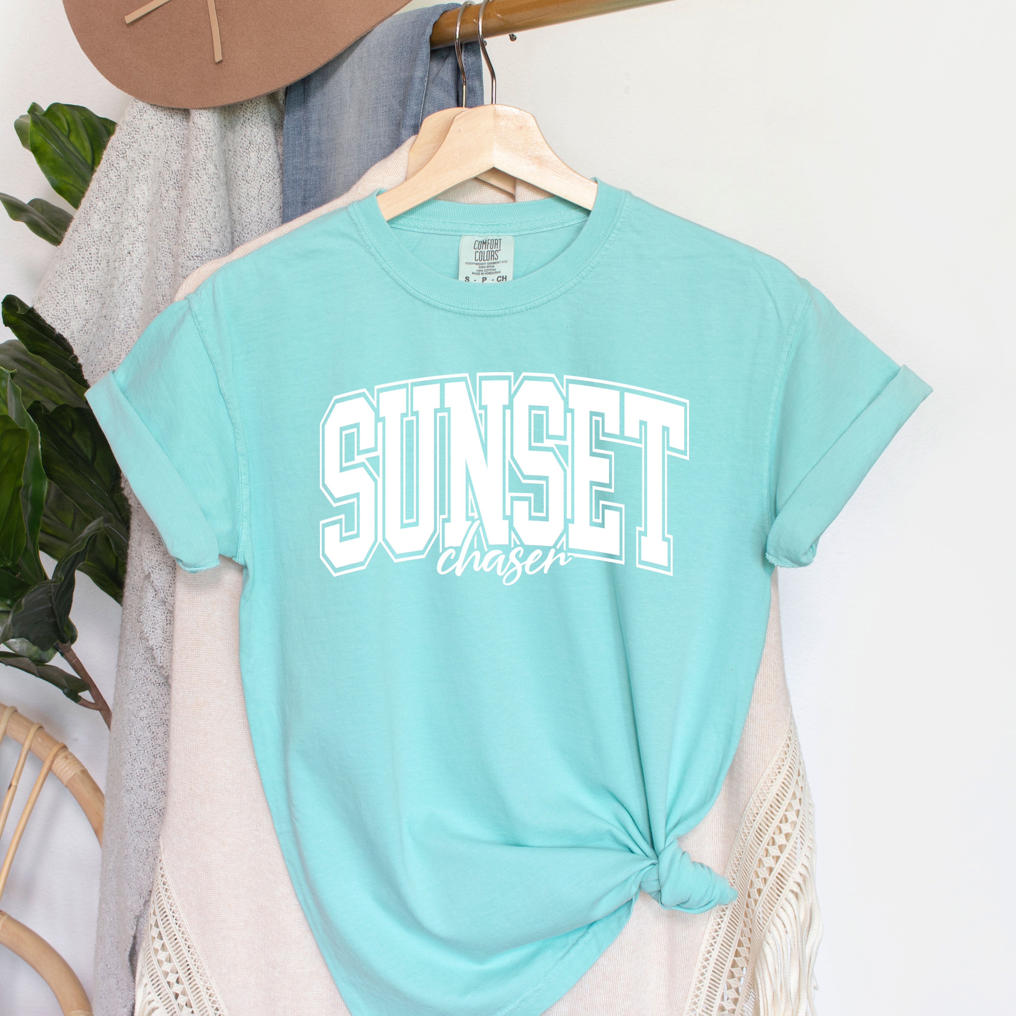 Varsity Sunset Chaser | Garment Dyed Short Sleeve Tee