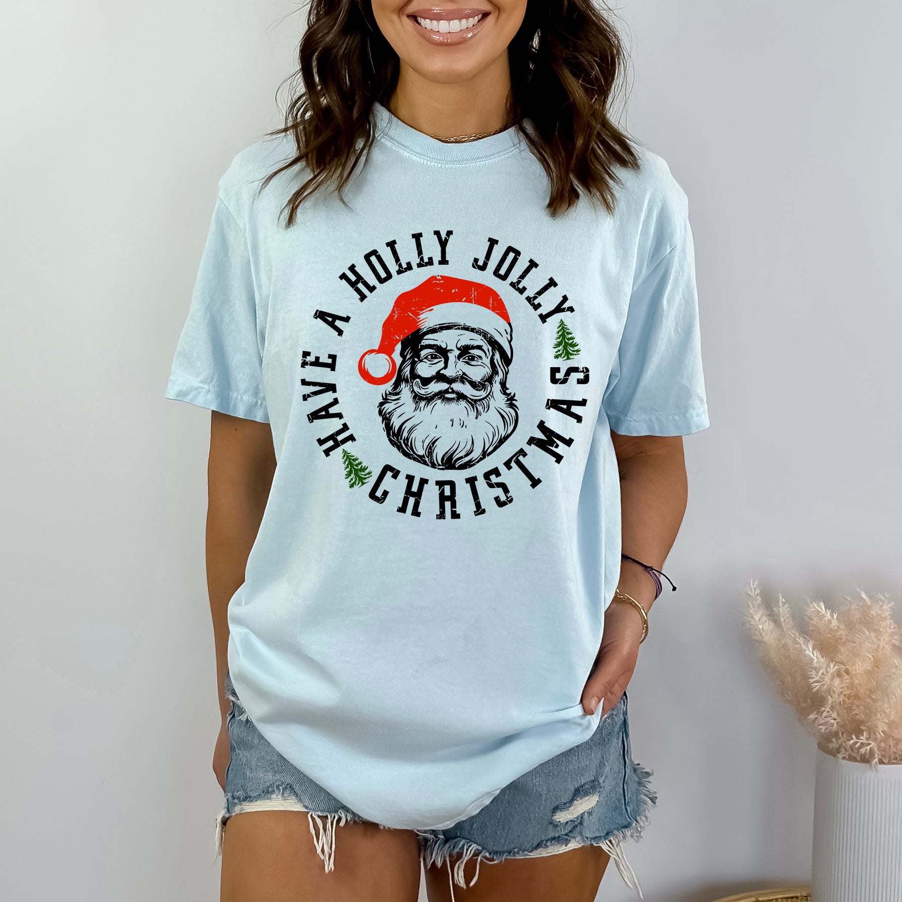 Holly Jolly Santa | Garment Dyed Tee