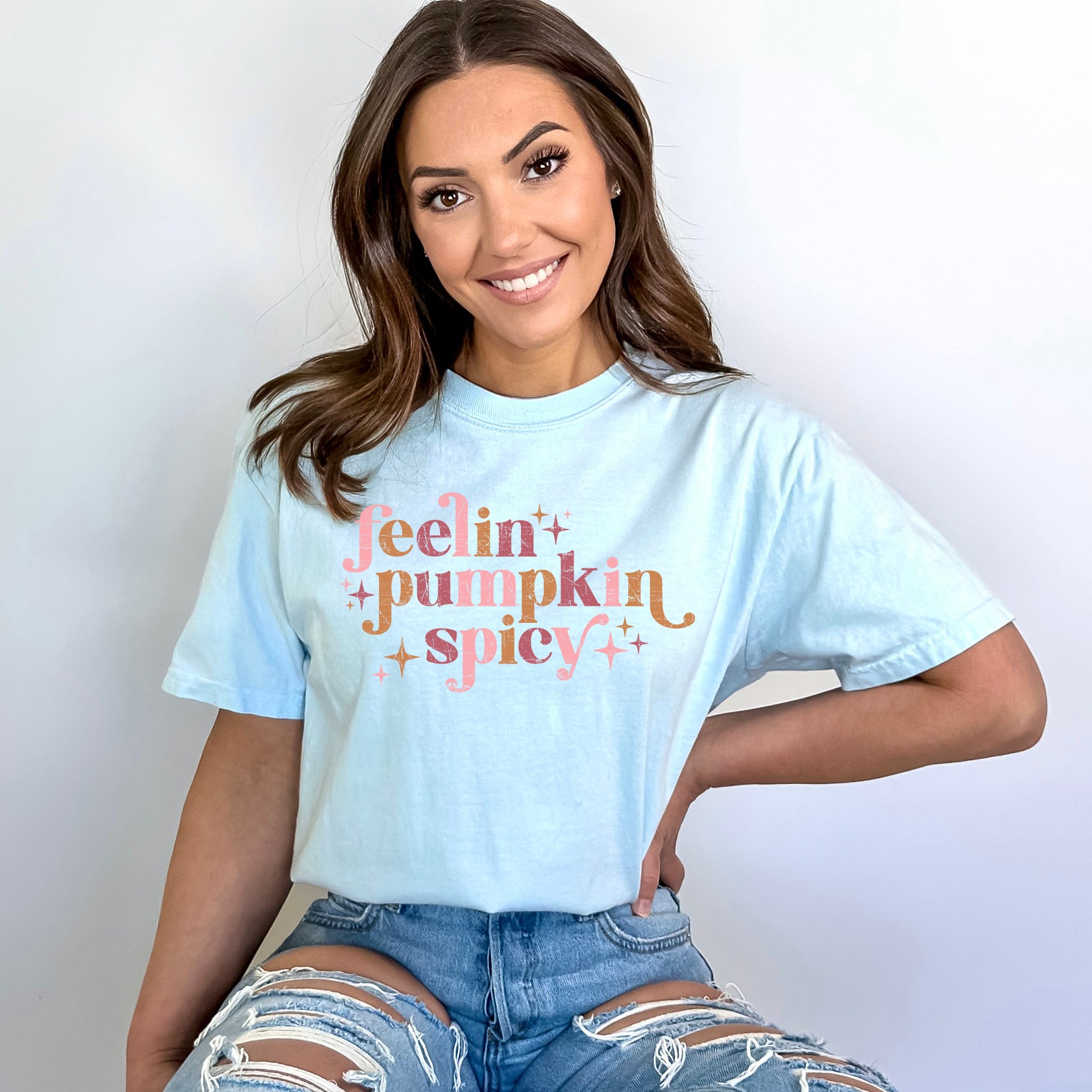 Feelin Pumpkin Spicy | Garment Dyed Short Sleeve Tee