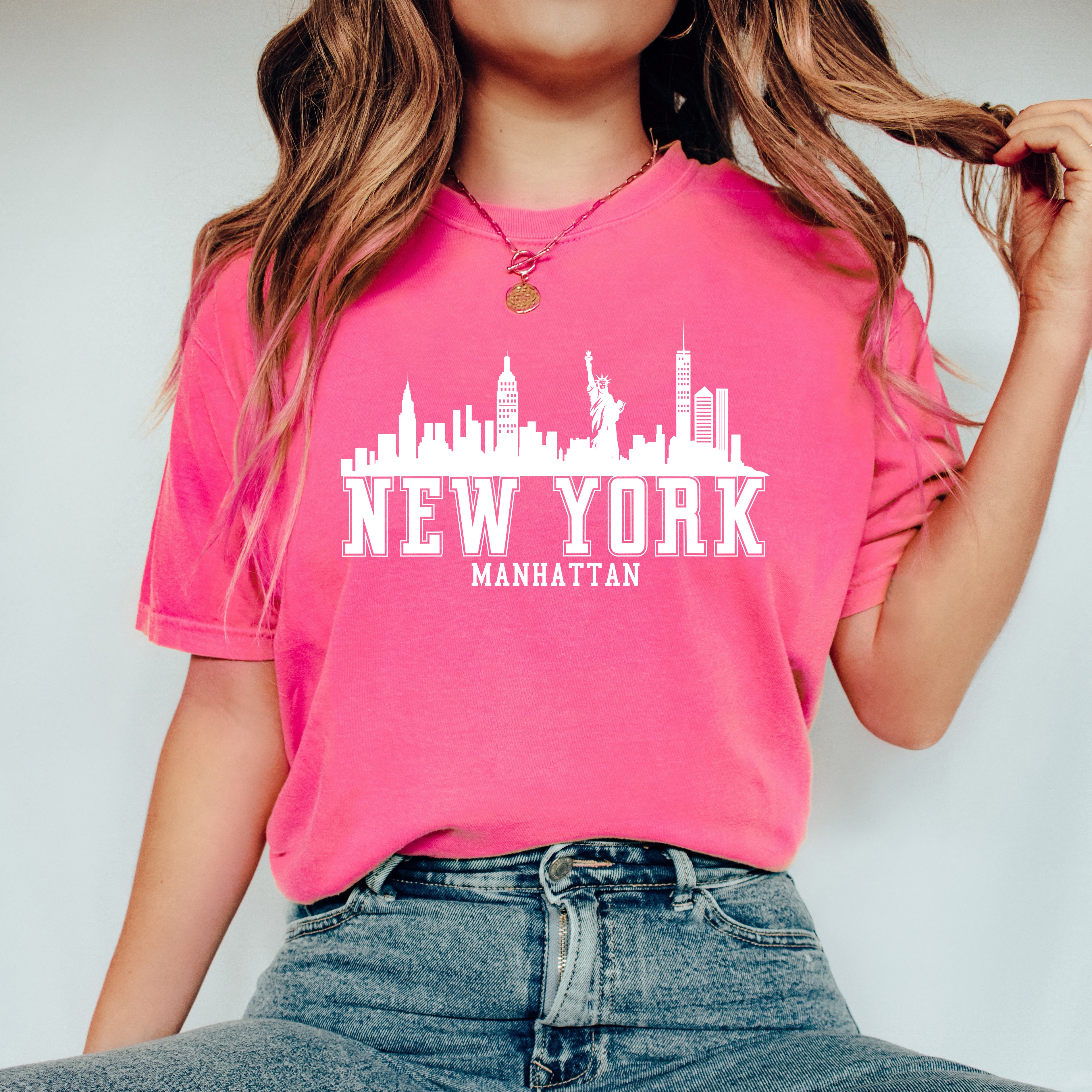 New York Manhattan  | Garment Dyed Short Sleeve Tee