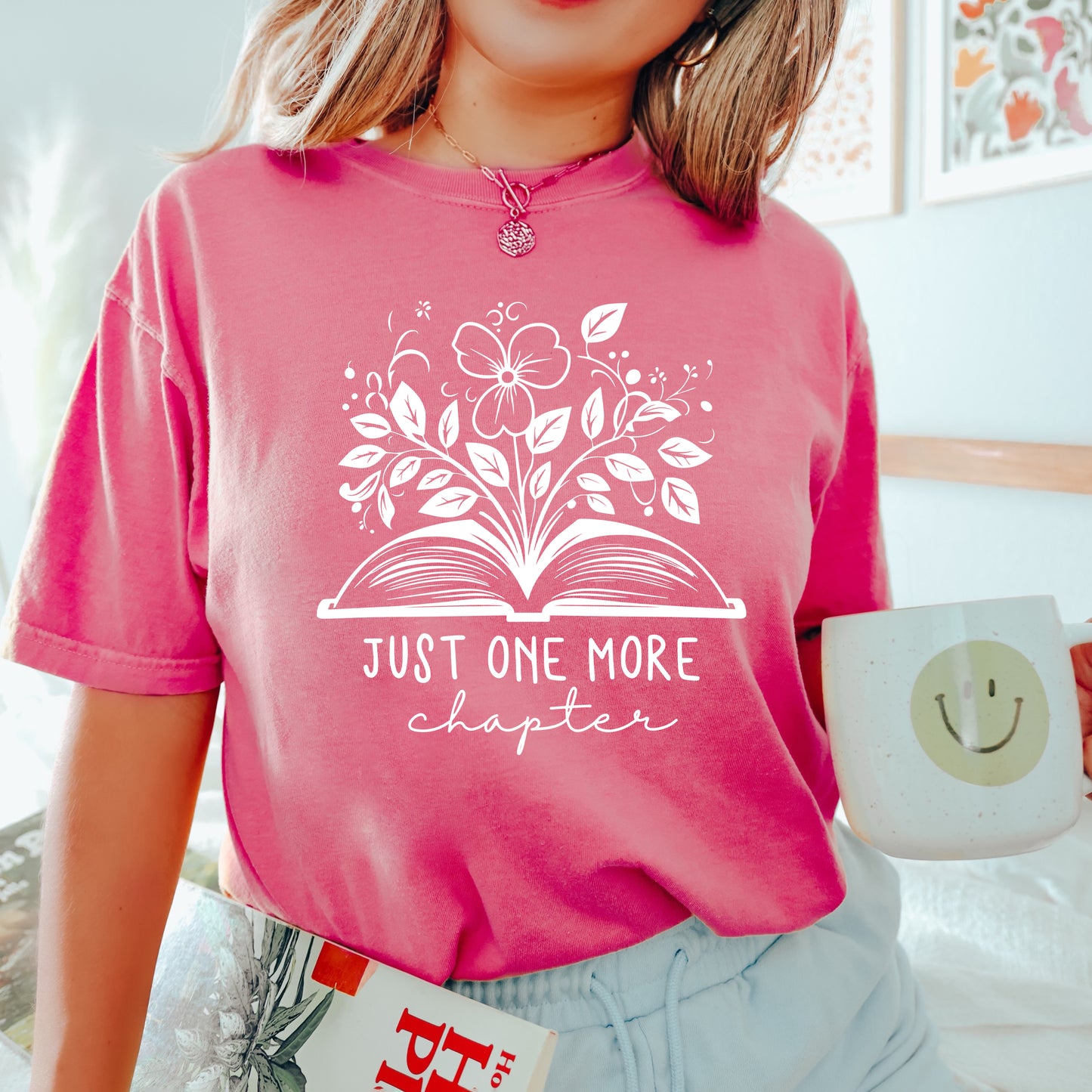 Just One More Chapter Floral | Garment Dyed Tee