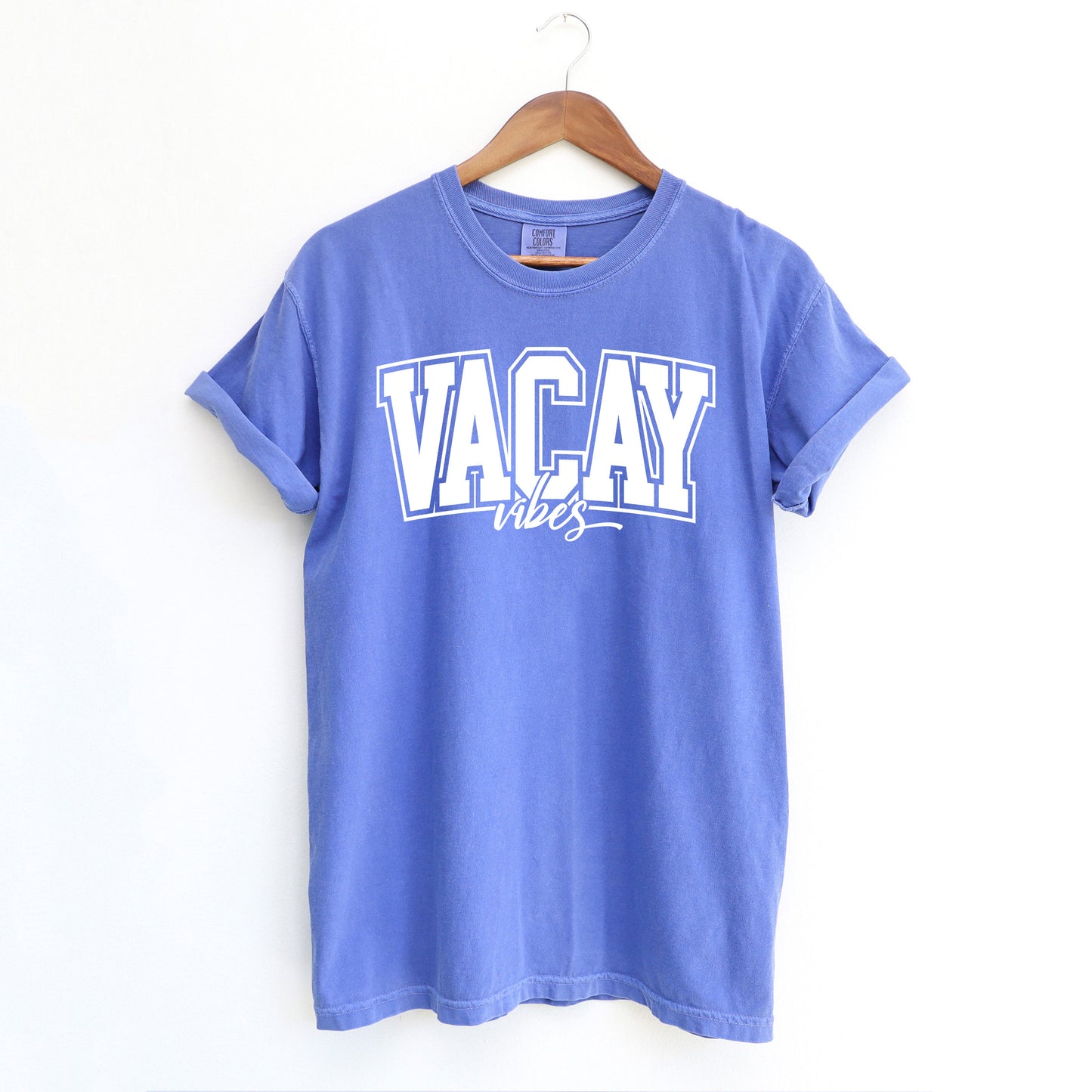 Varsity Vacay Vibes | Garment Dyed Short Sleeve Tee