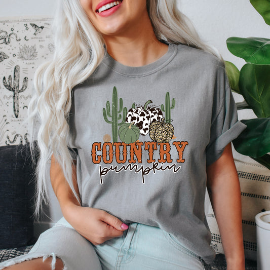 Country Pumpkin Cactus | Garment Dyed Tee