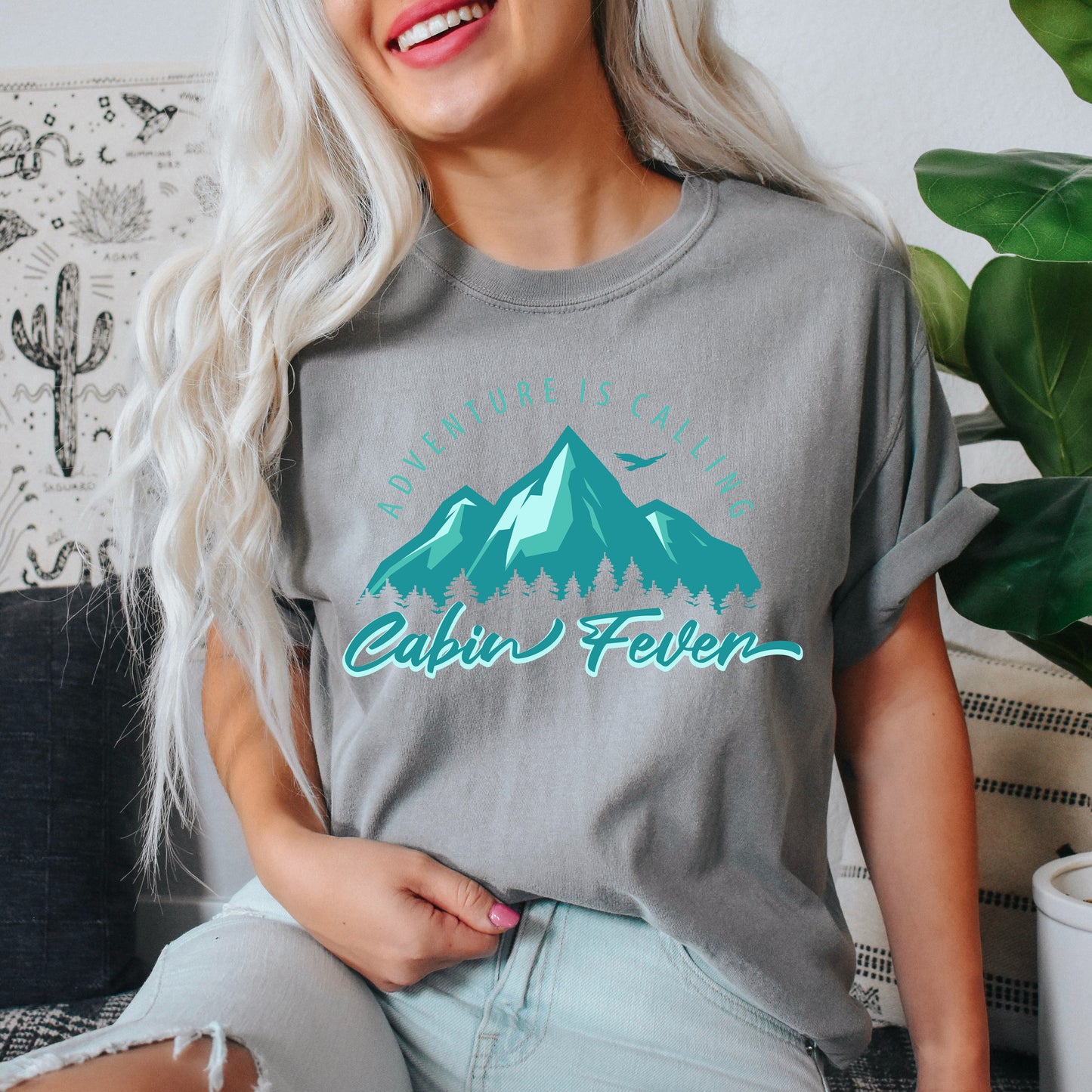 Cabin Fever Mountains | Garment Dyed Tee
