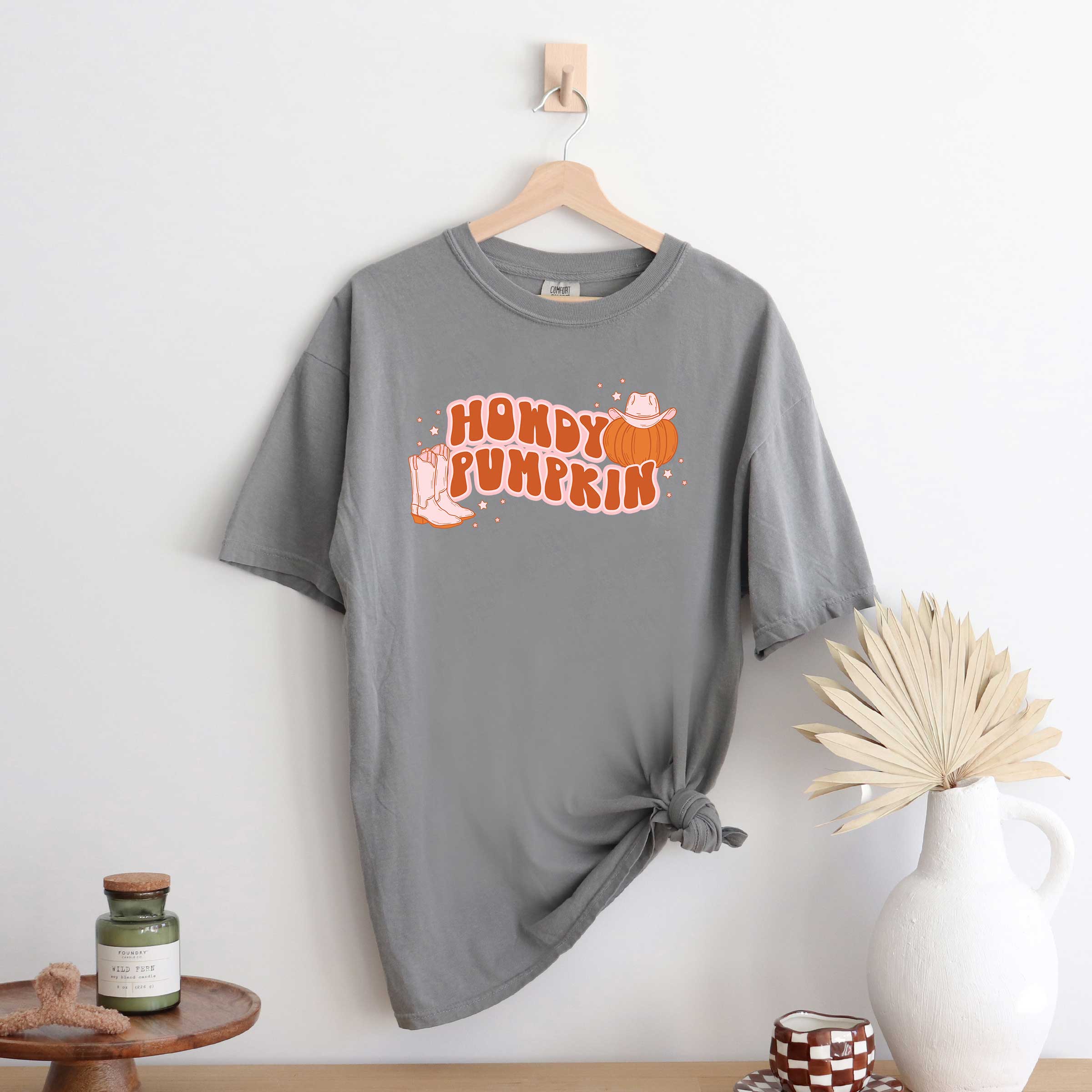 Howdy Pumpkin Boots | Garment Dyed Tee